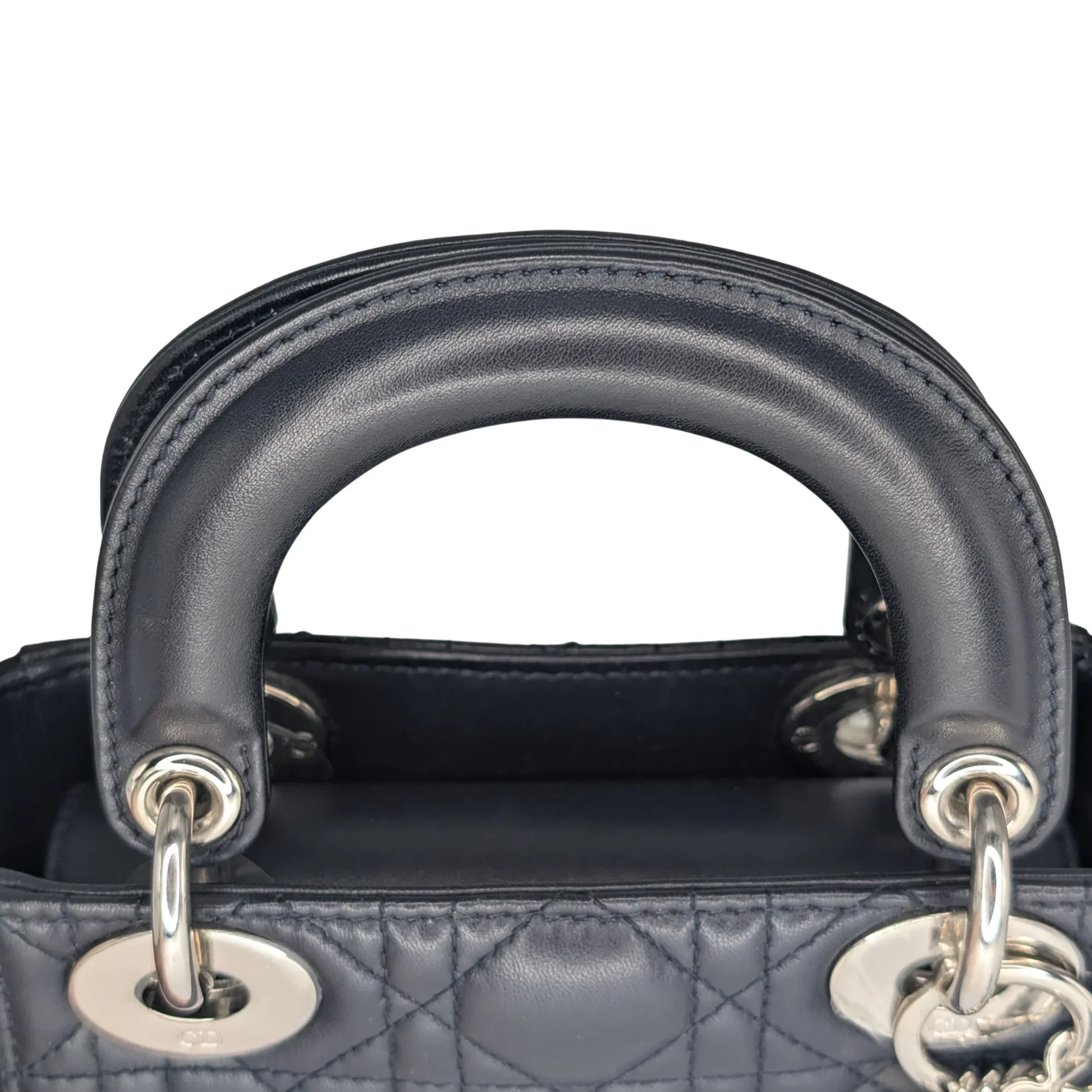 Christian Dior Lady Dior Cannage Mini Handbag Black - Image 6