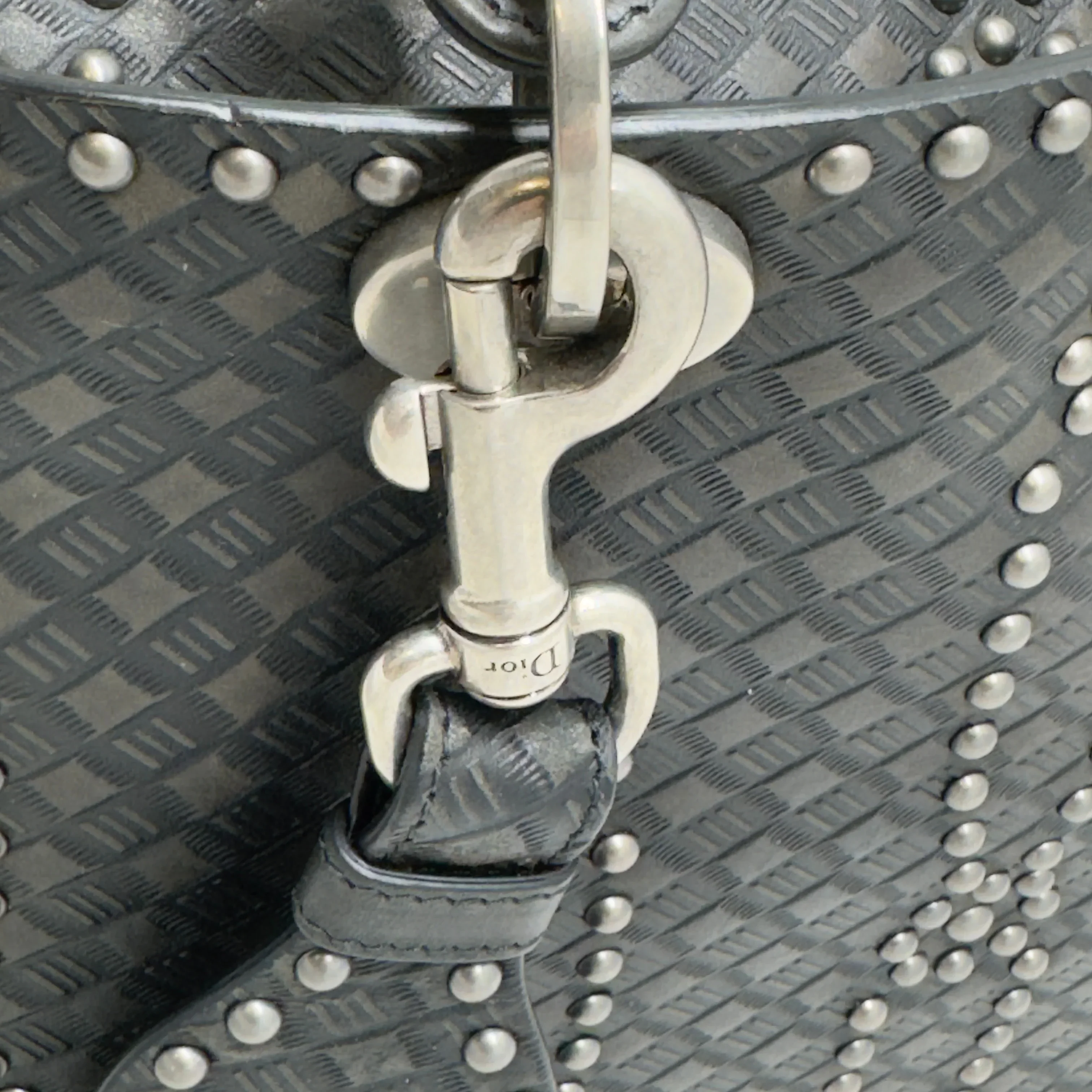 Christian Dior Large Lady Dior Studded Handbag Black - Image 11