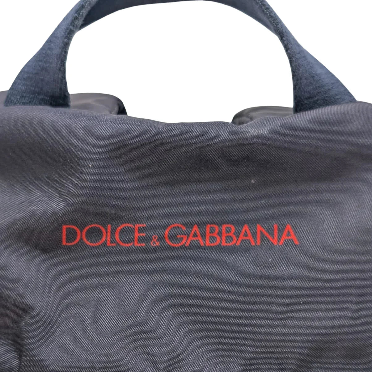 Dolce & Gabbana Backpack With Medal Print Nylon Navy Blue - Image 13