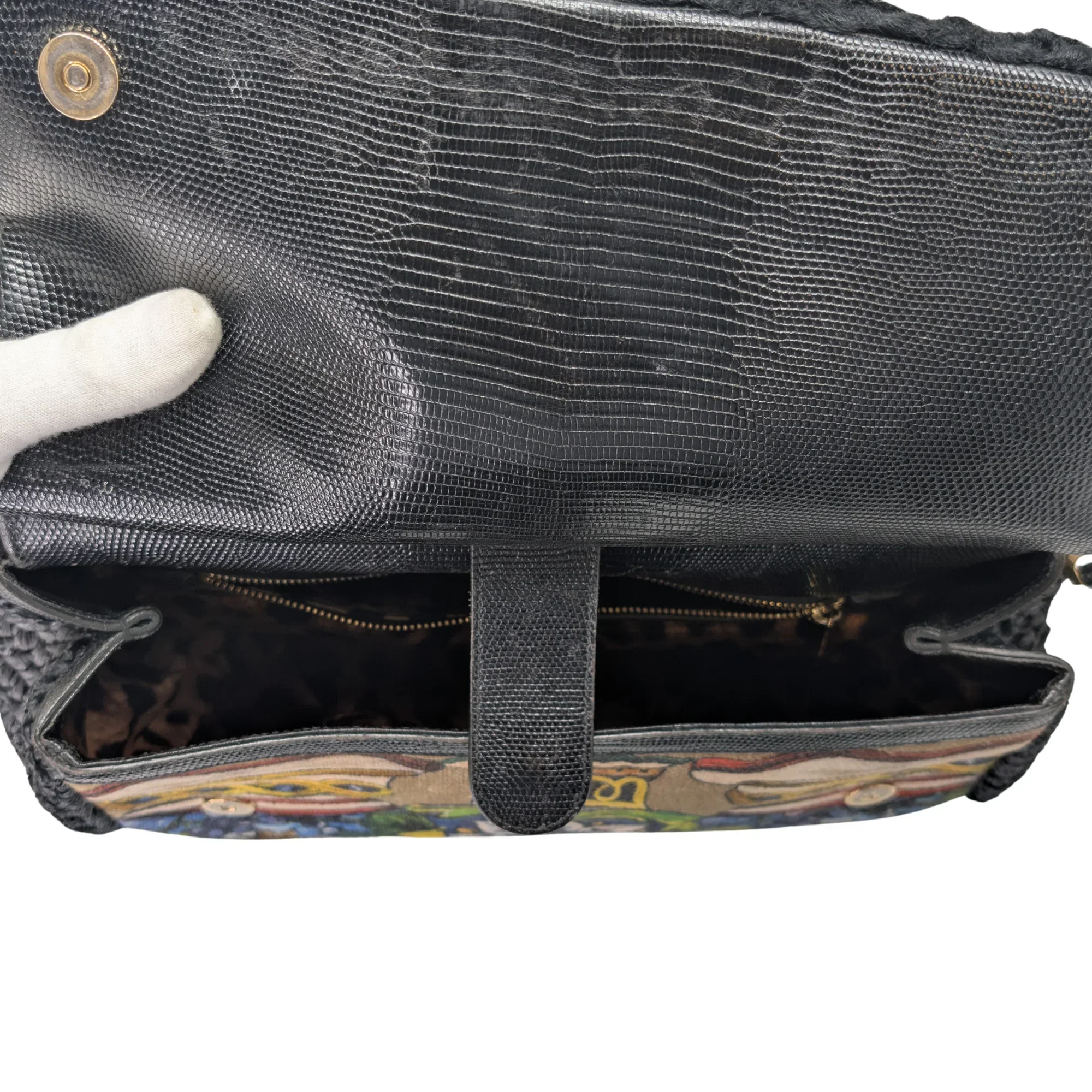 Dolce & Gabbana Sicily Handbag Floral/Black - Image 20