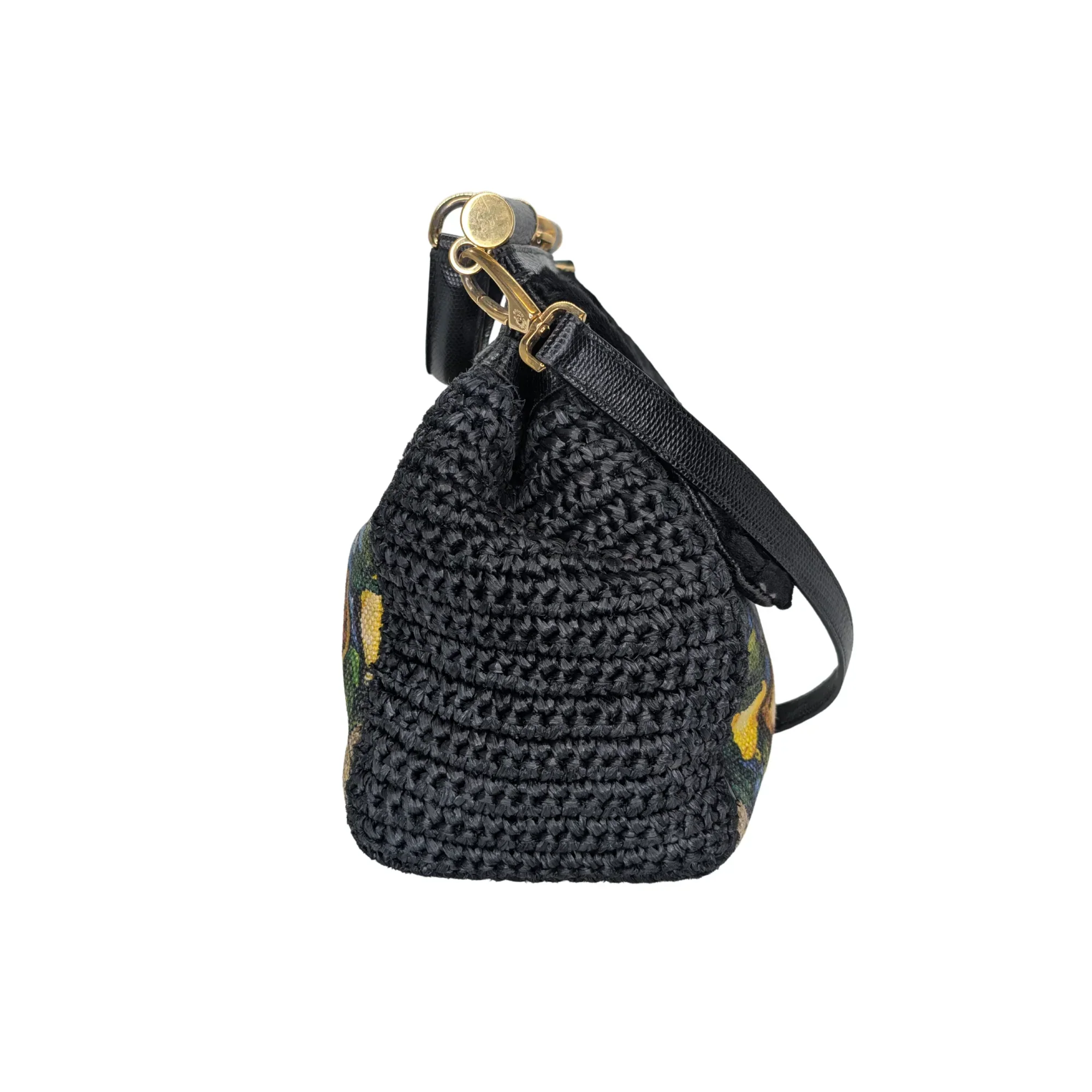 Dolce & Gabbana Sicily Handbag Floral/Black - Image 3