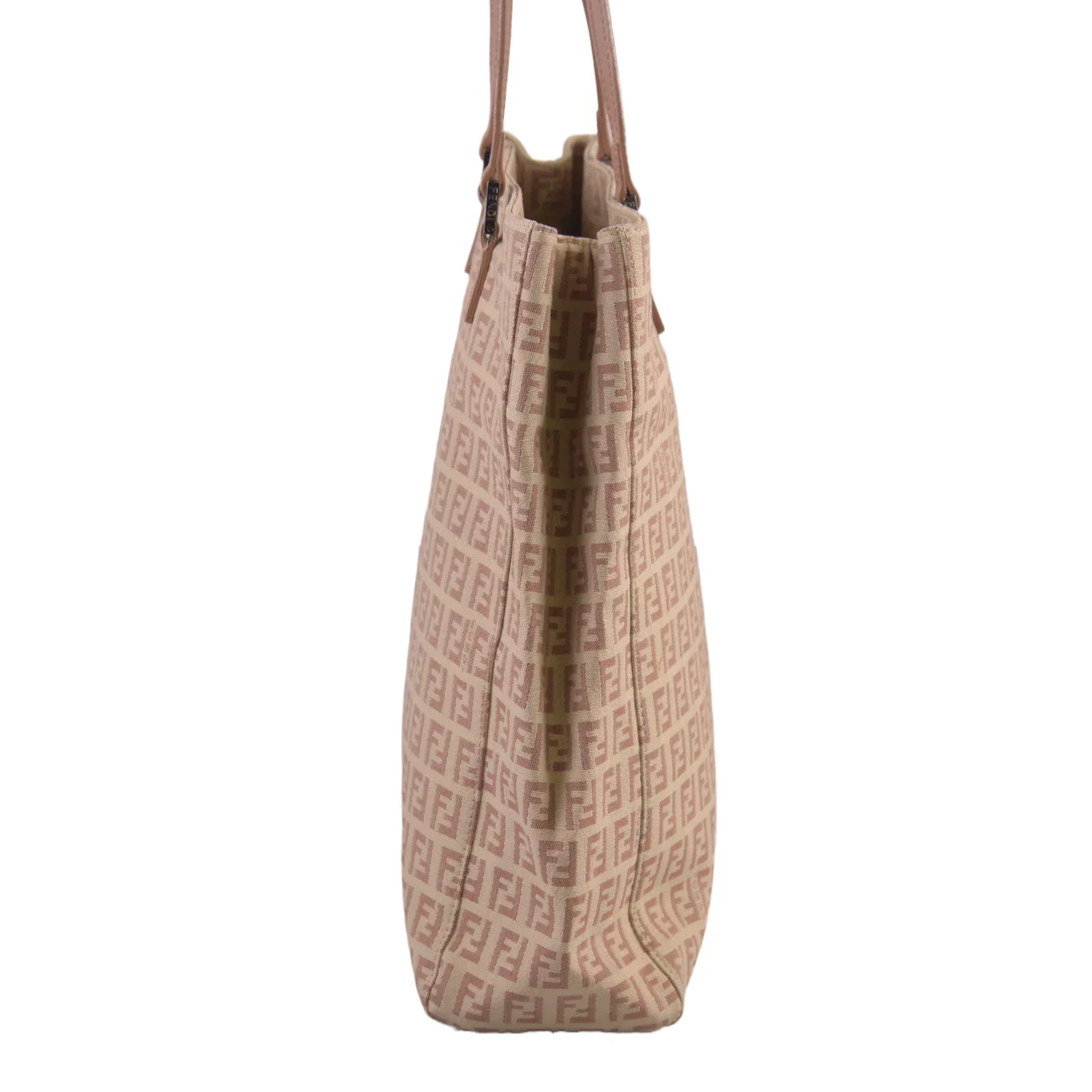 Fendi Canvas Zucca Pink Monogram Tote Bag - Image 4