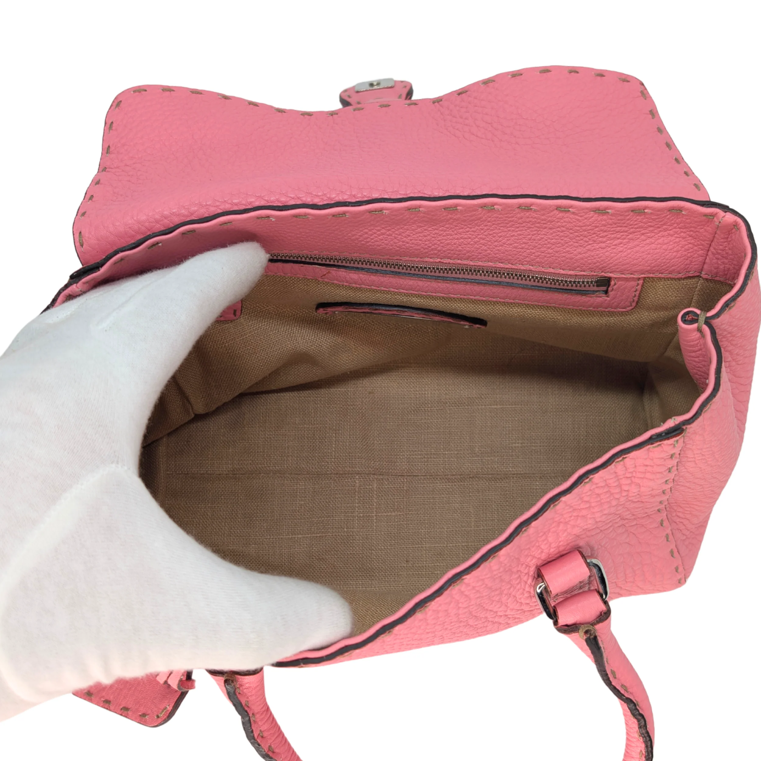 Fendi Selleria Mini Linda Bag Pink - Image 12