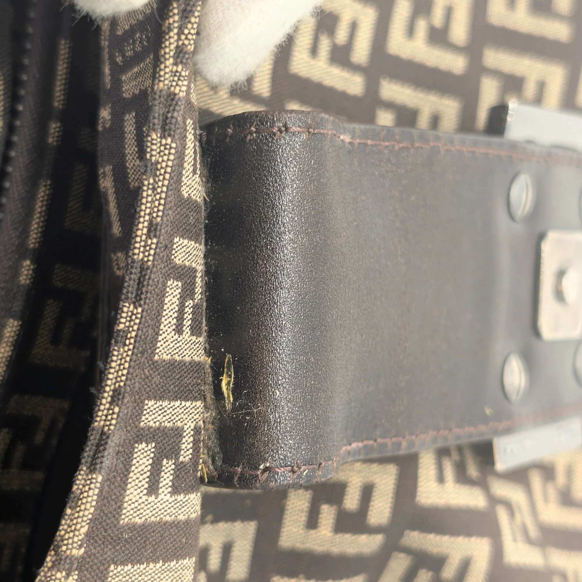 Fendi Zucchino Mamma Canvas Shoulder Bag - Image 19