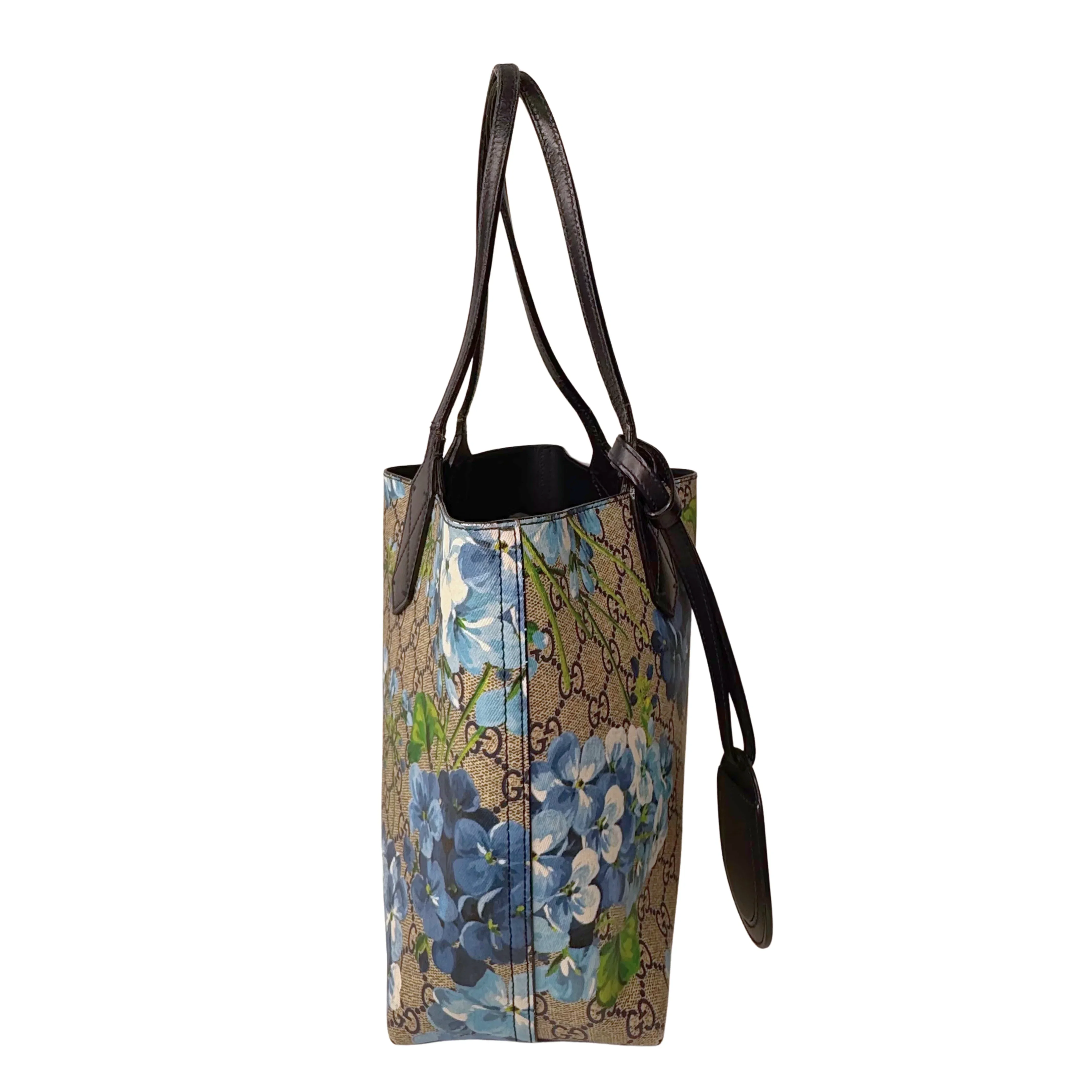 GG Supreme Monogram Blooms Small Tote Beige - Image 4