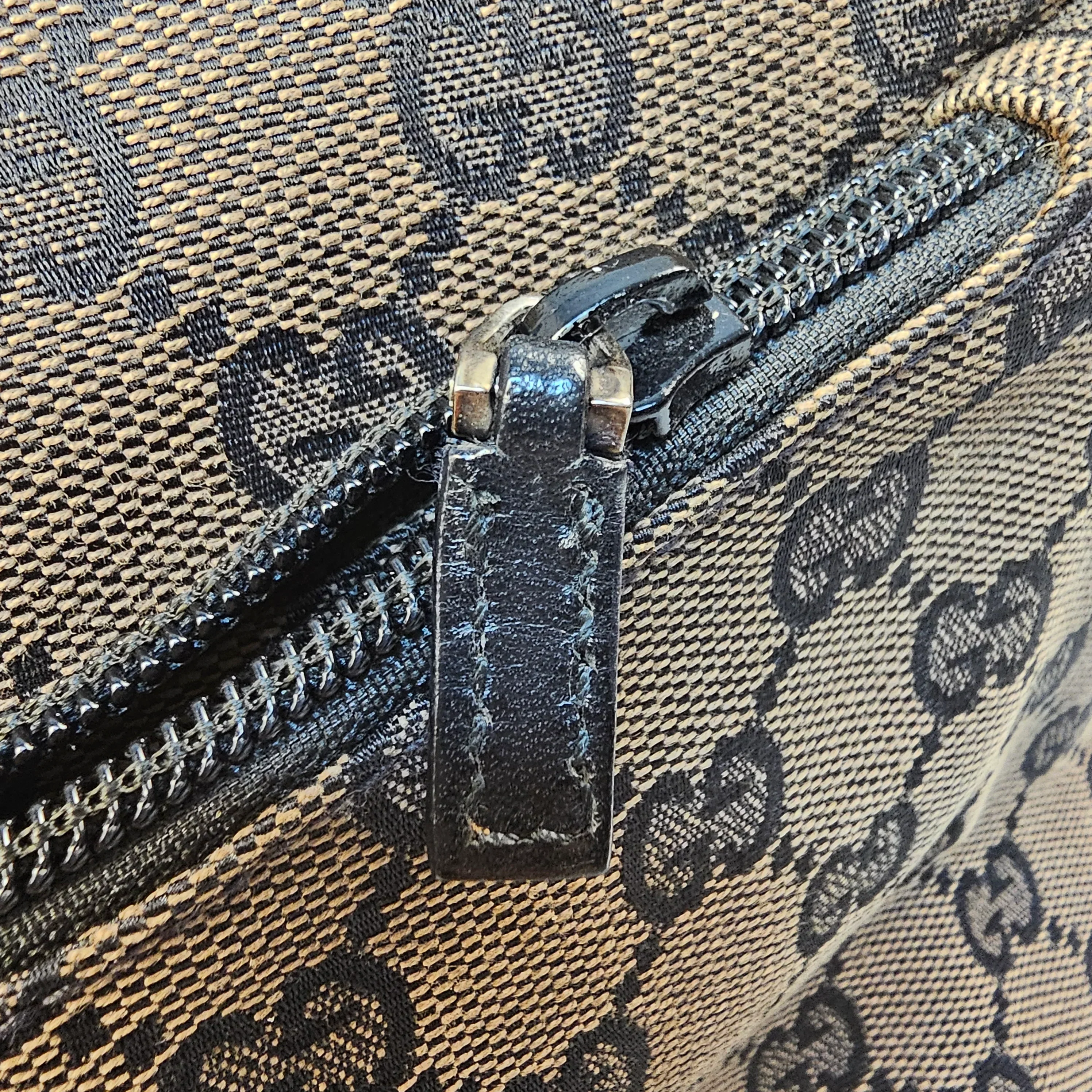 Gucci GG Monogram Fabric Handbag - Image 11