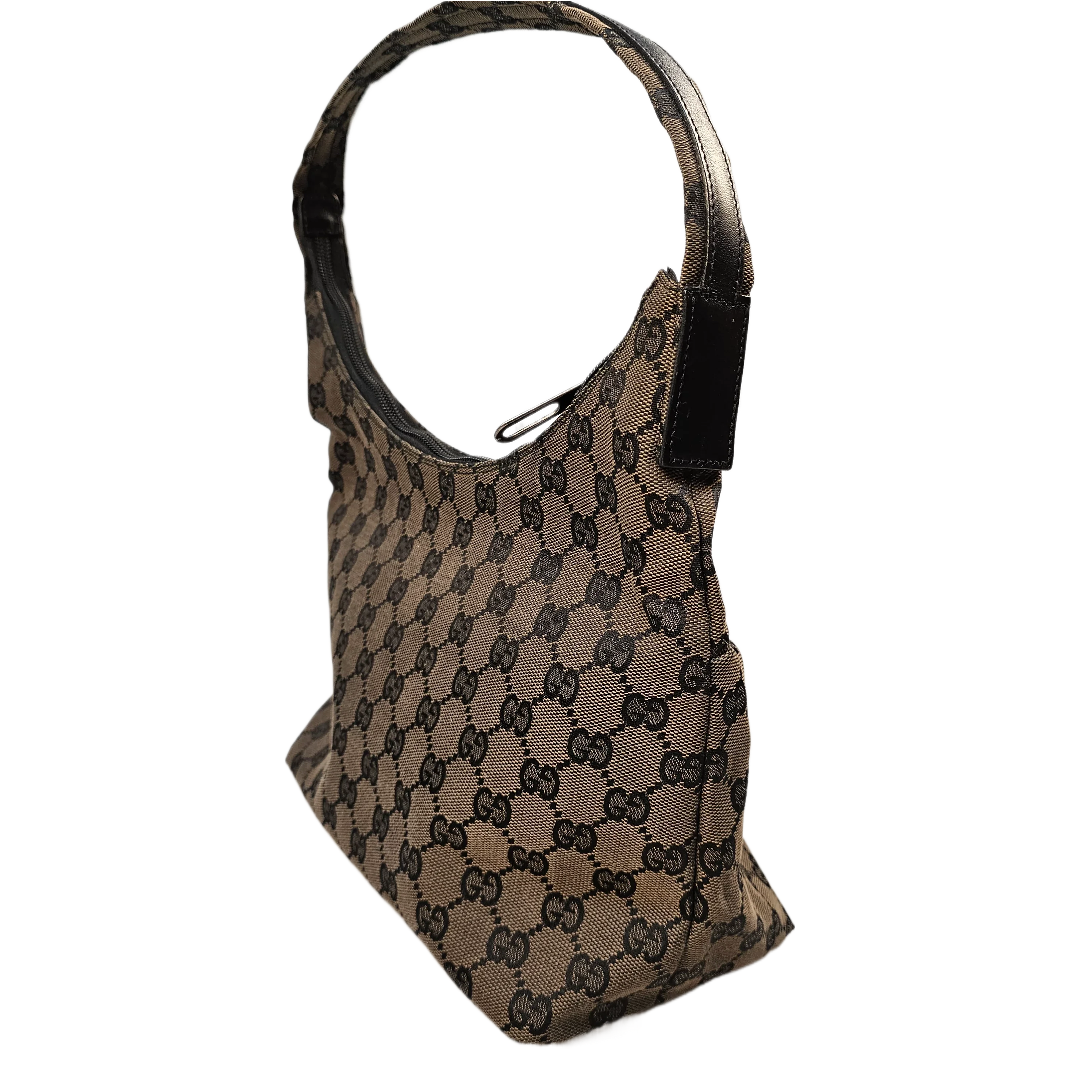 Gucci GG Monogram Fabric Handbag - Image 4