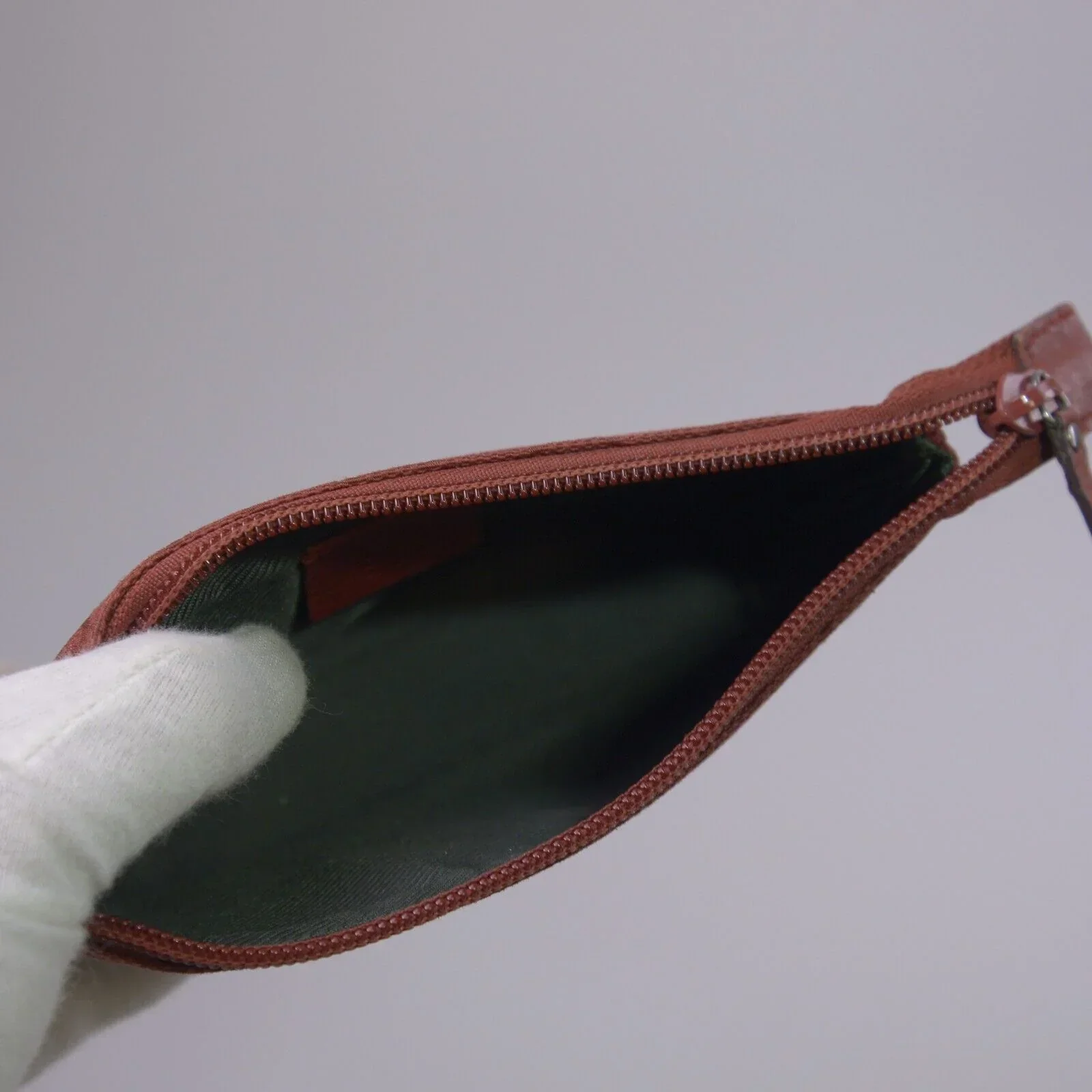 Gucci Monogram Clutch Pouch Bag Red - Image 7