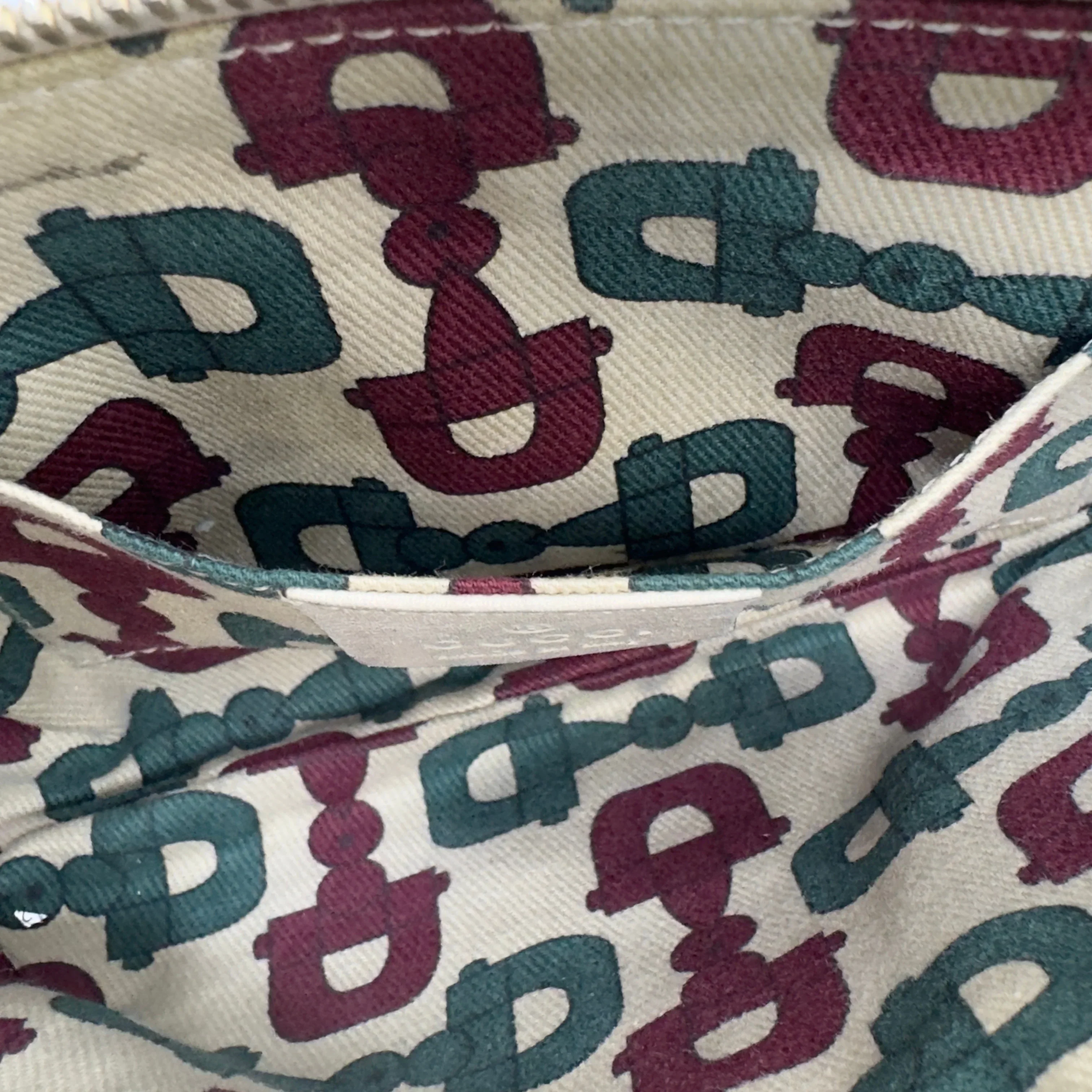 Gucci Monogram Small Pochette Clutch Bag Leather Beige - Image 6