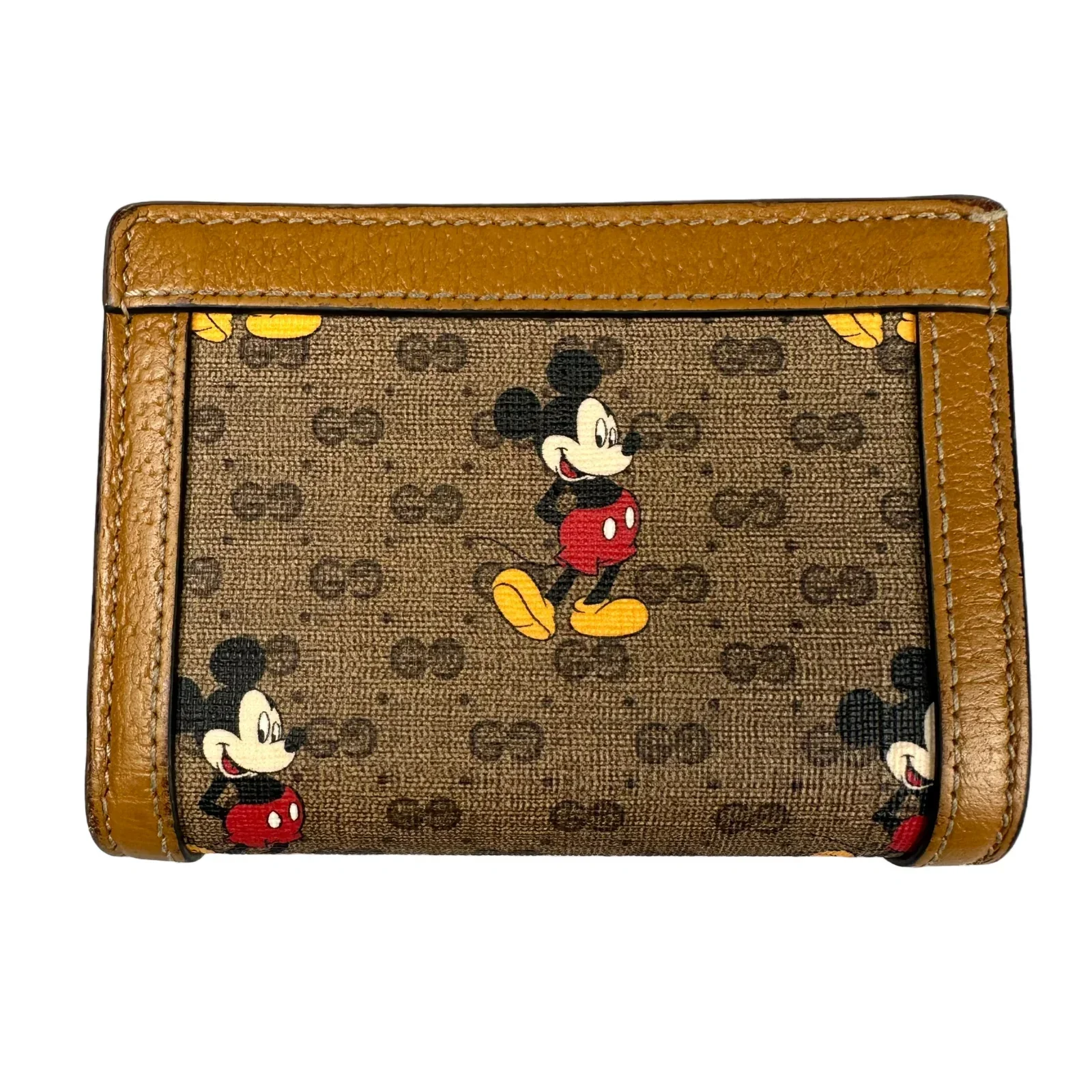 Gucci X Disney Collaboration Mickey GG Folio Fold Wallet - Image 3