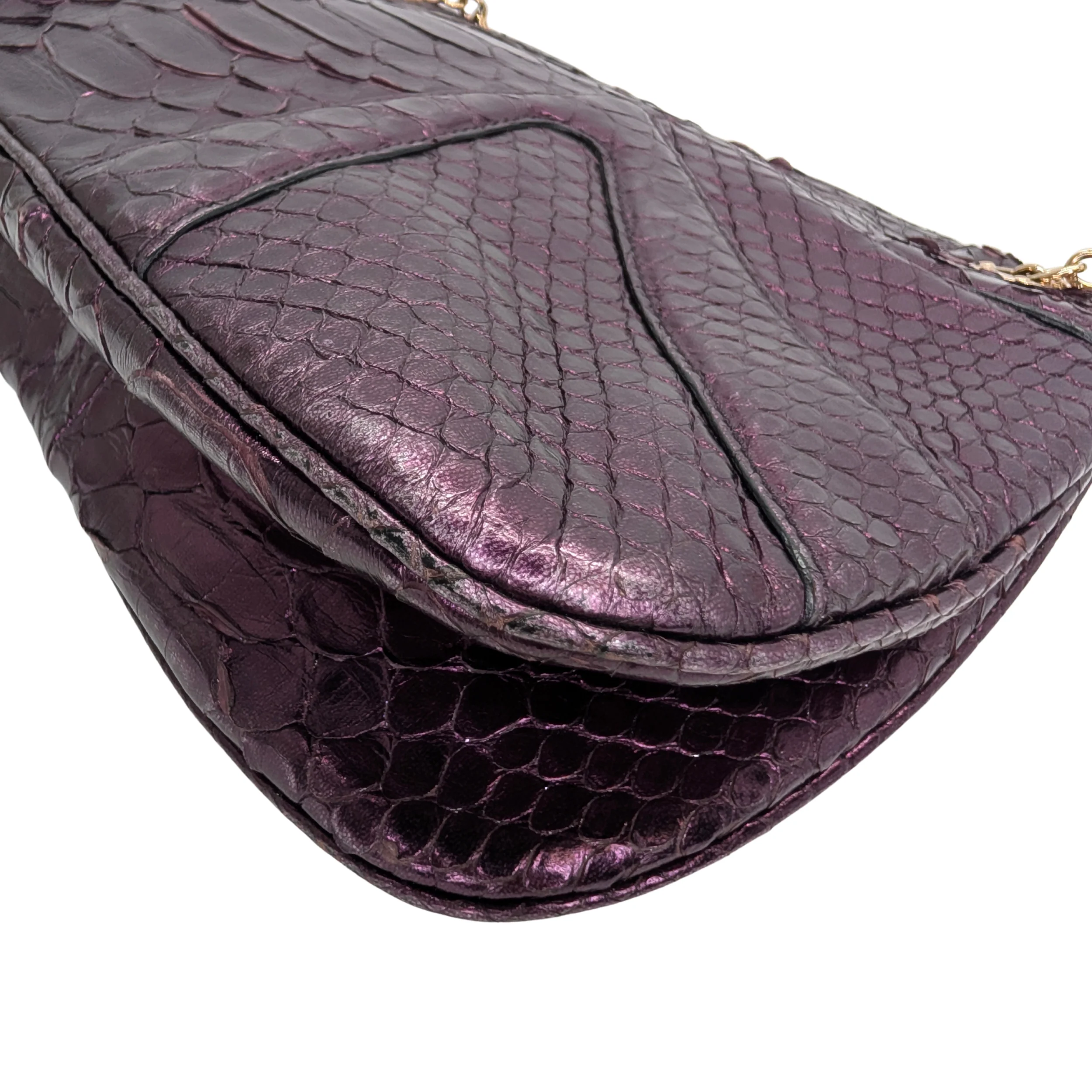 Gucci x Tom Ford Python Dragon Motif Hand bag Purple - Image 8