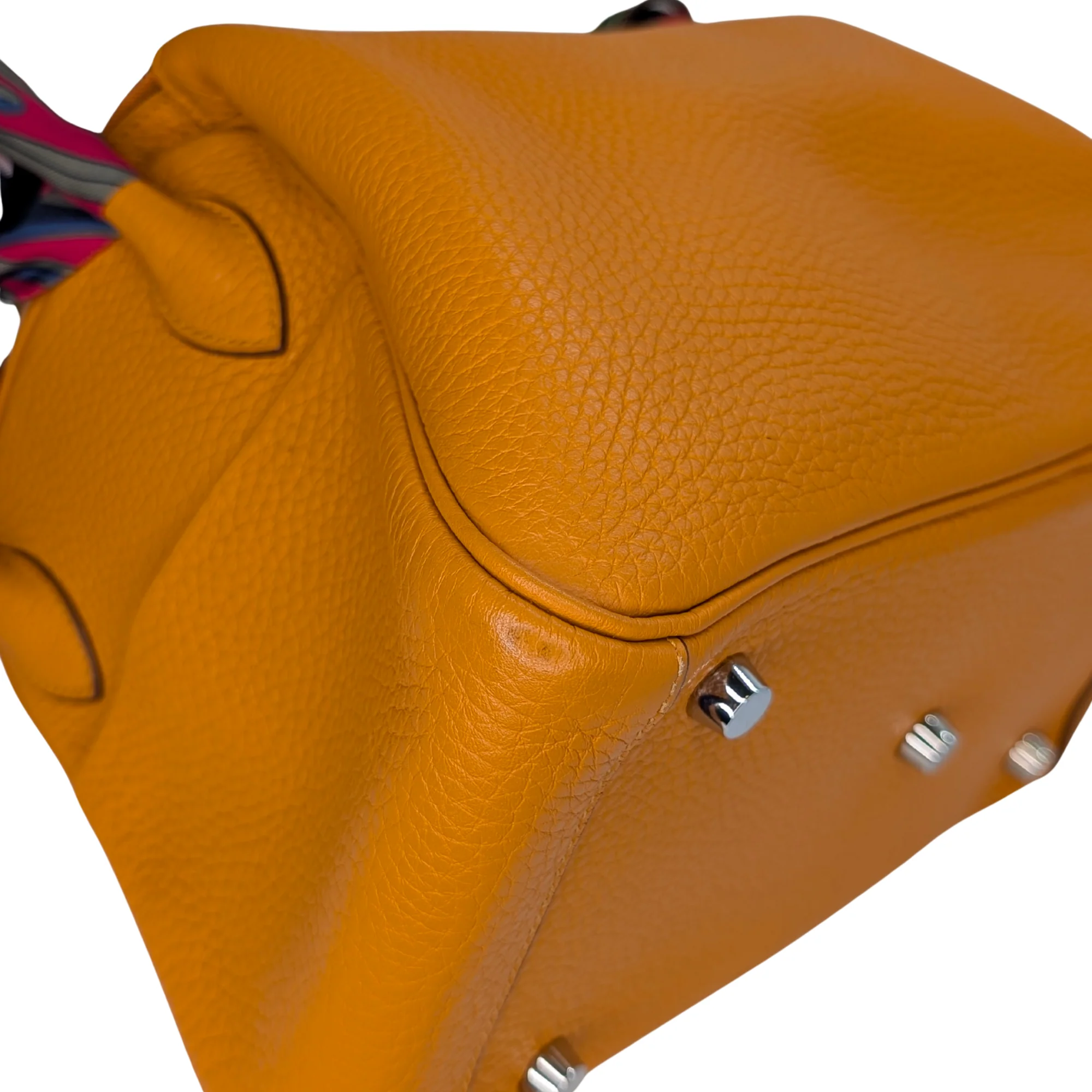 Hermes Lindy Clemence Handbag 26 C stamp SHW Orange - Image 10