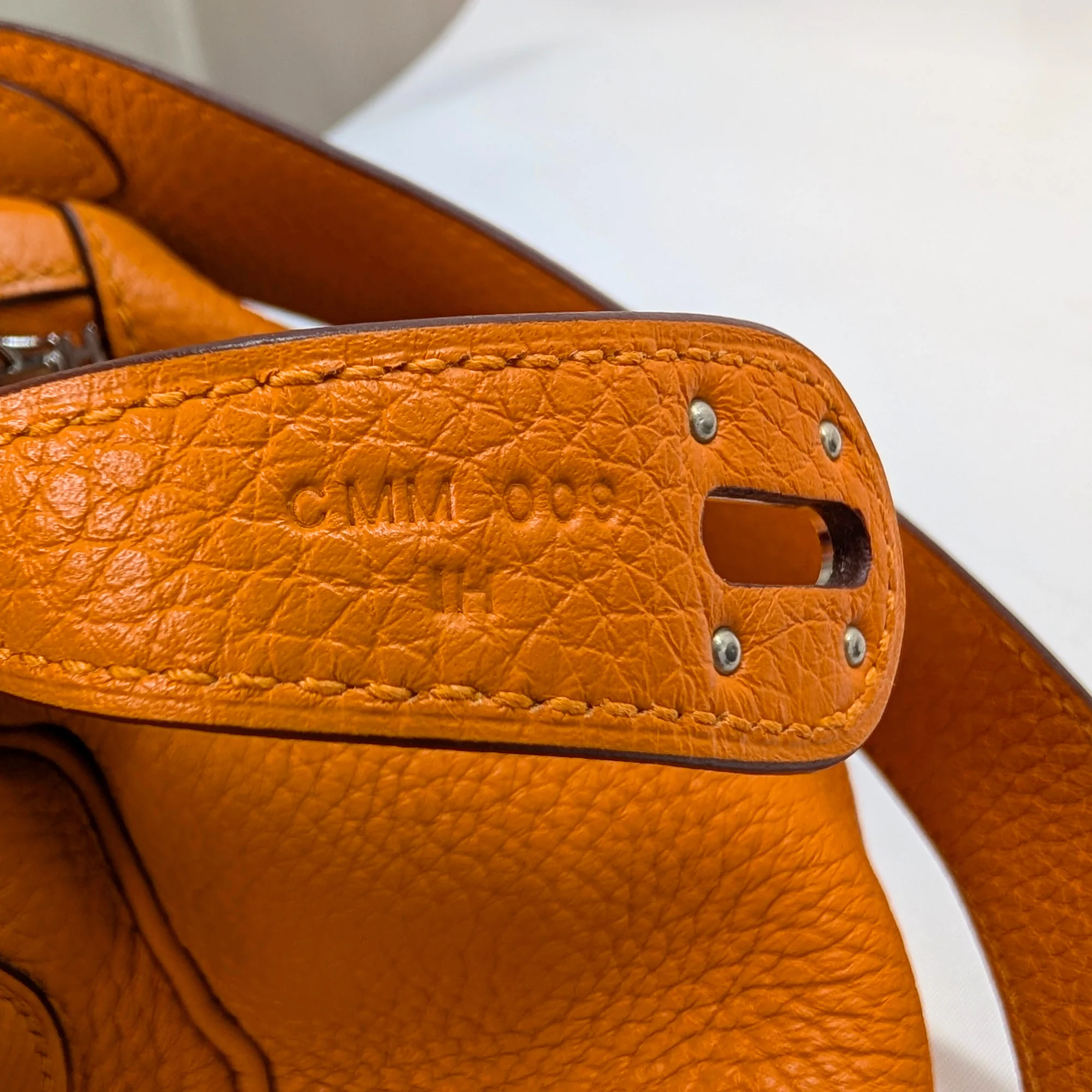 Hermes Lindy Clemence Handbag 26 C stamp SHW Orange - Image 24