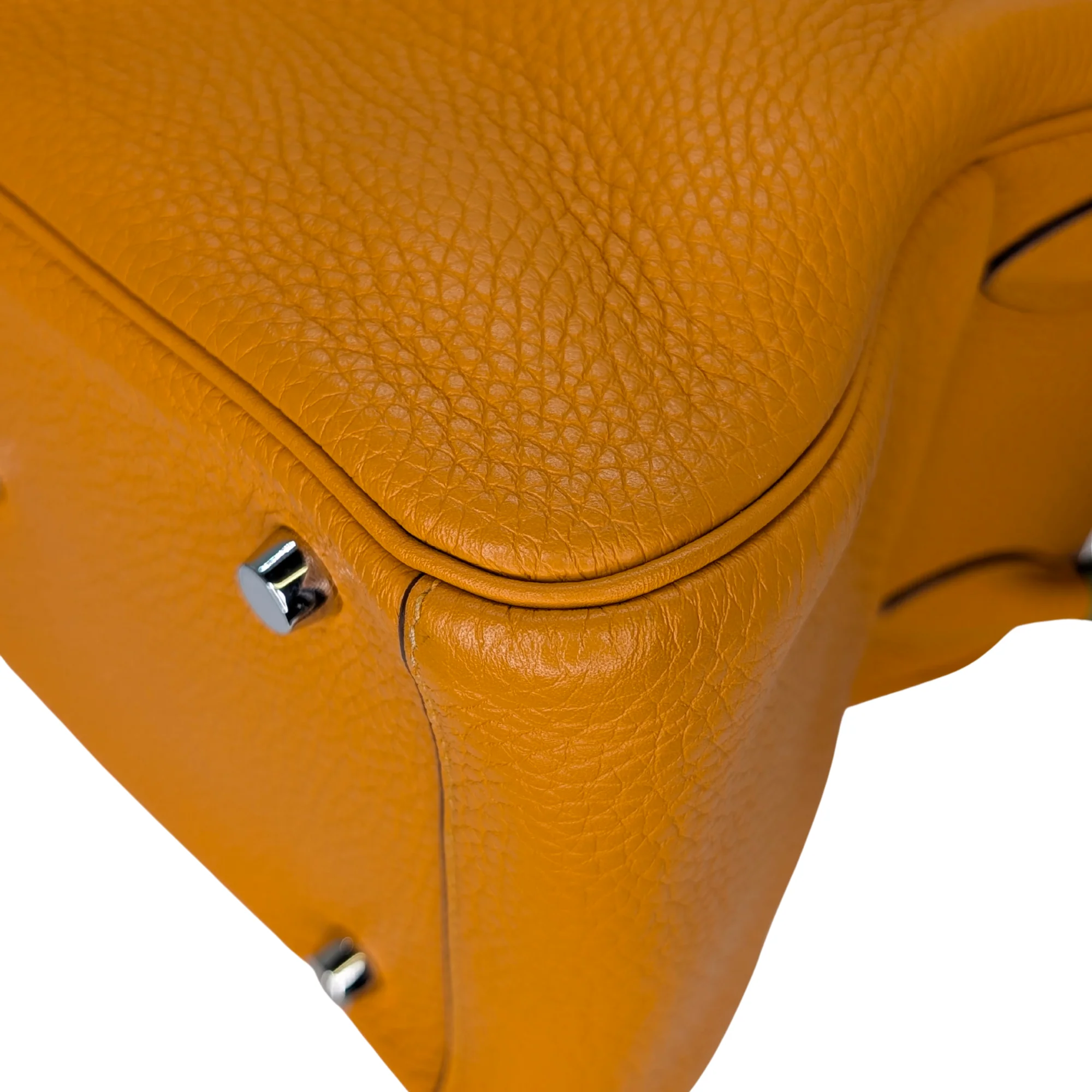 Hermes Lindy Clemence Handbag 26 C stamp SHW Orange - Image 9