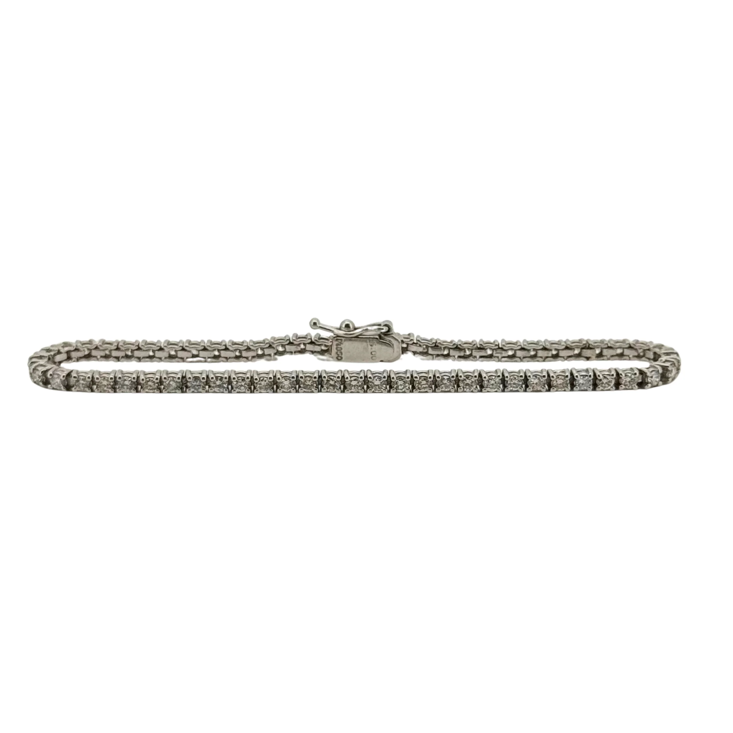 2.00ct SI Natural Diamond on Platinum Tennis Bracelet - Image 6