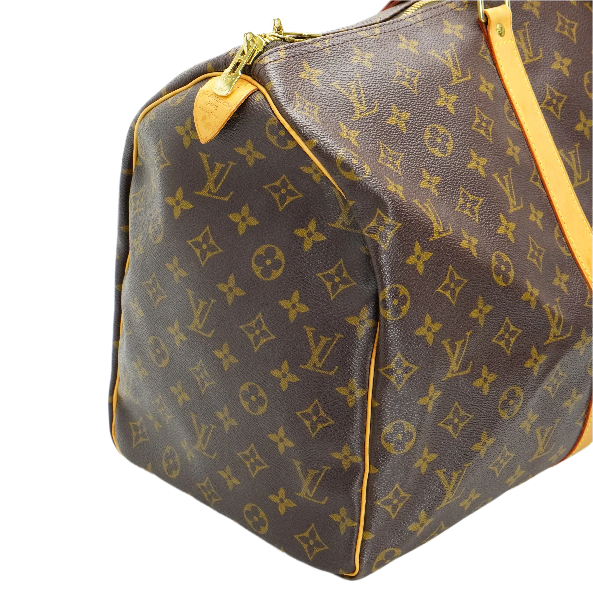 Louis Vuitton Brown Monogram Keepall 50 Bag - Image 3