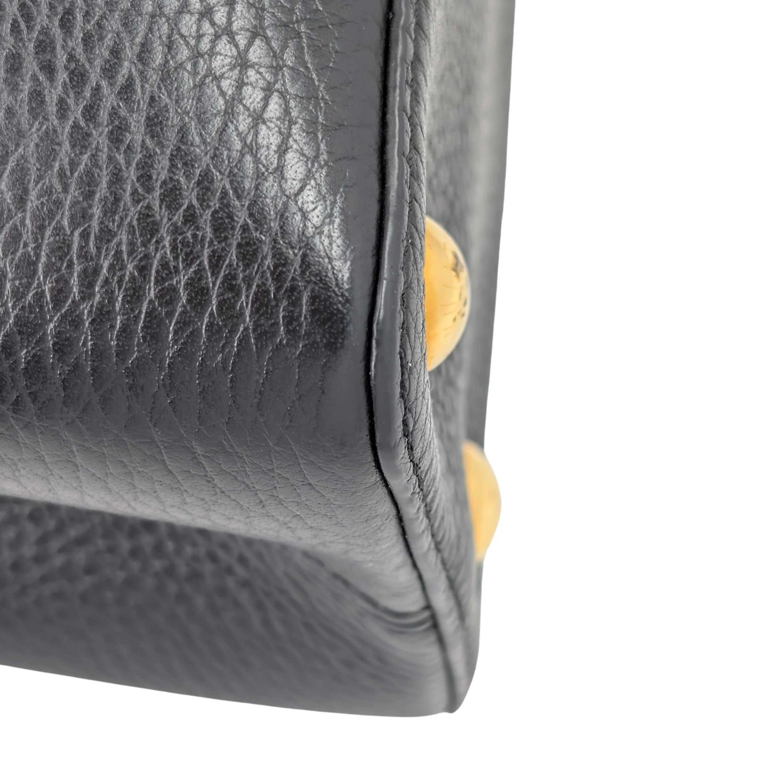 Louis Vuitton Capucine Pm Shoulder Handbag Taurillon Leather Black - Image 8