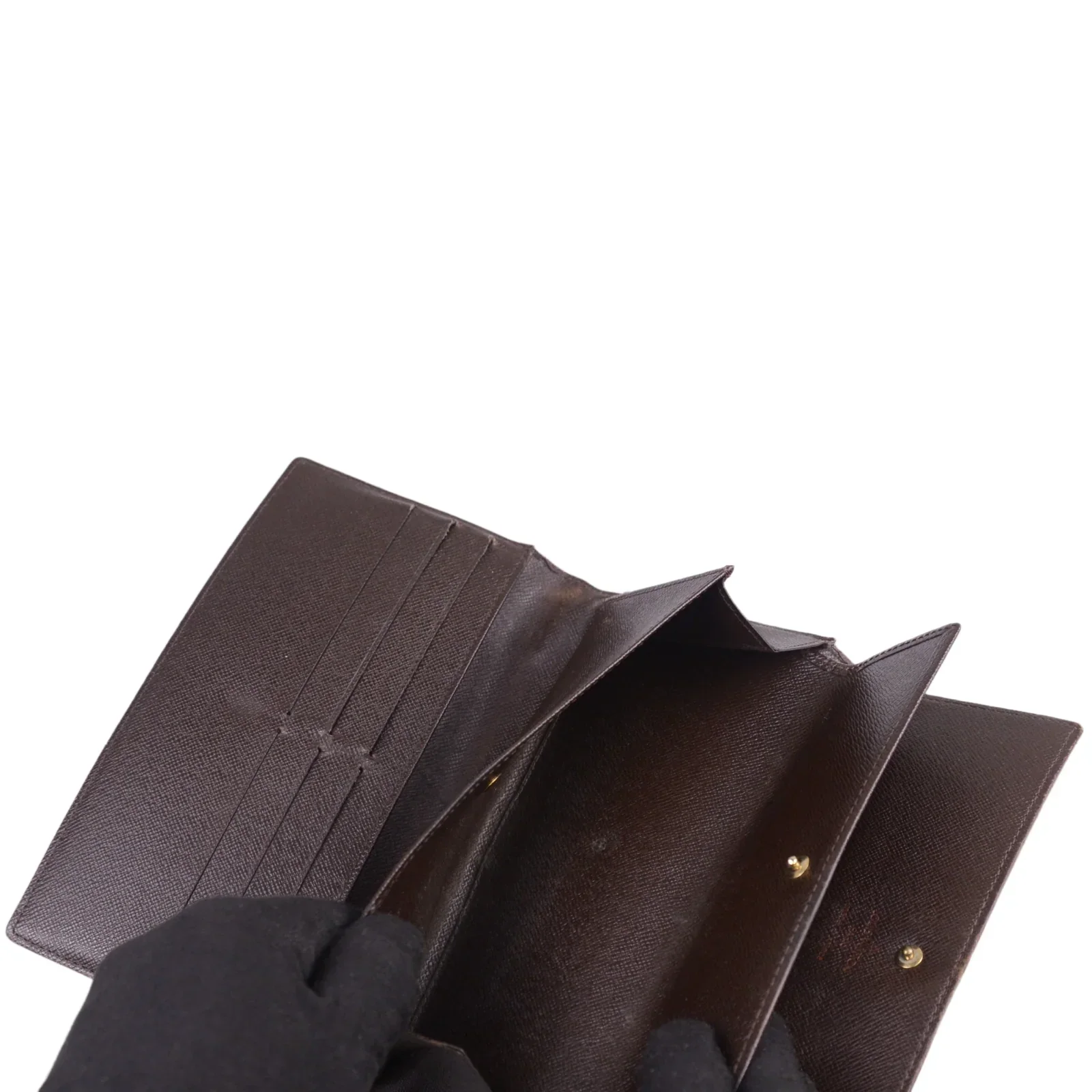 Louis Vuitton Damier Ebene Sarah Wallet Brown - Image 10