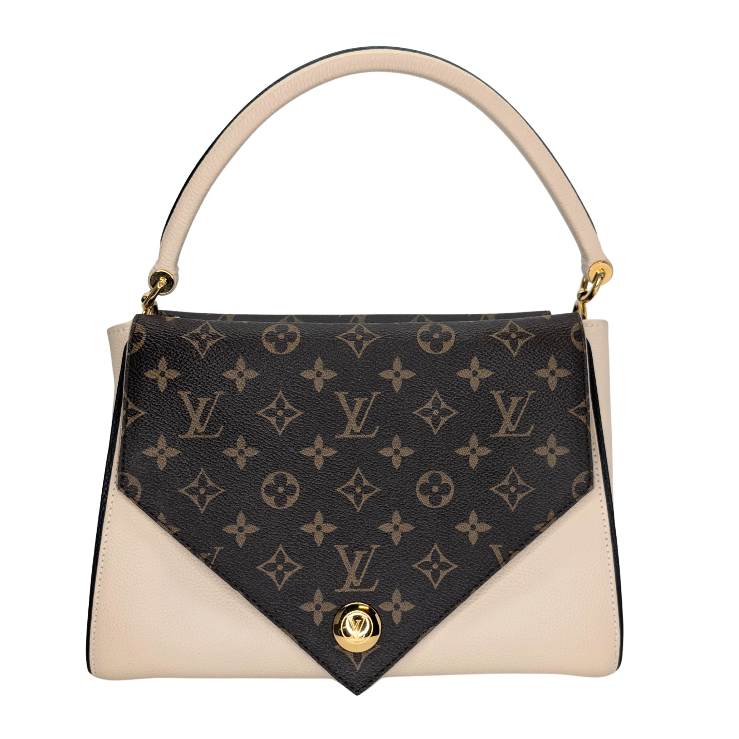 Louis Vuitton Double V Leather Bag Monogram Beige - Image 2