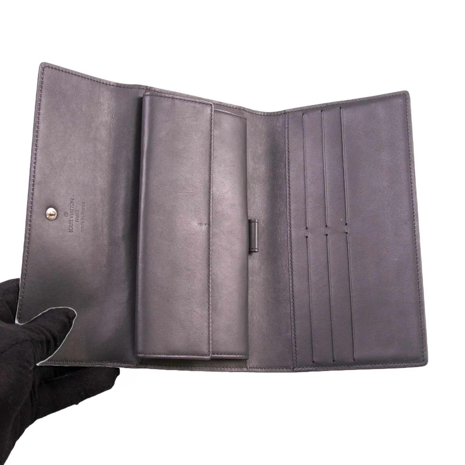 Louis Vuitton Matte Leather Portefeuille International Long Wallet - Image 8
