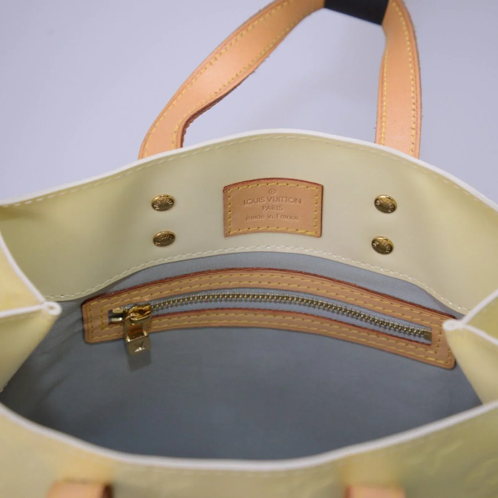 Louis Vuitton Monogram Vernis Reade PM Bag Yellow - Image 6