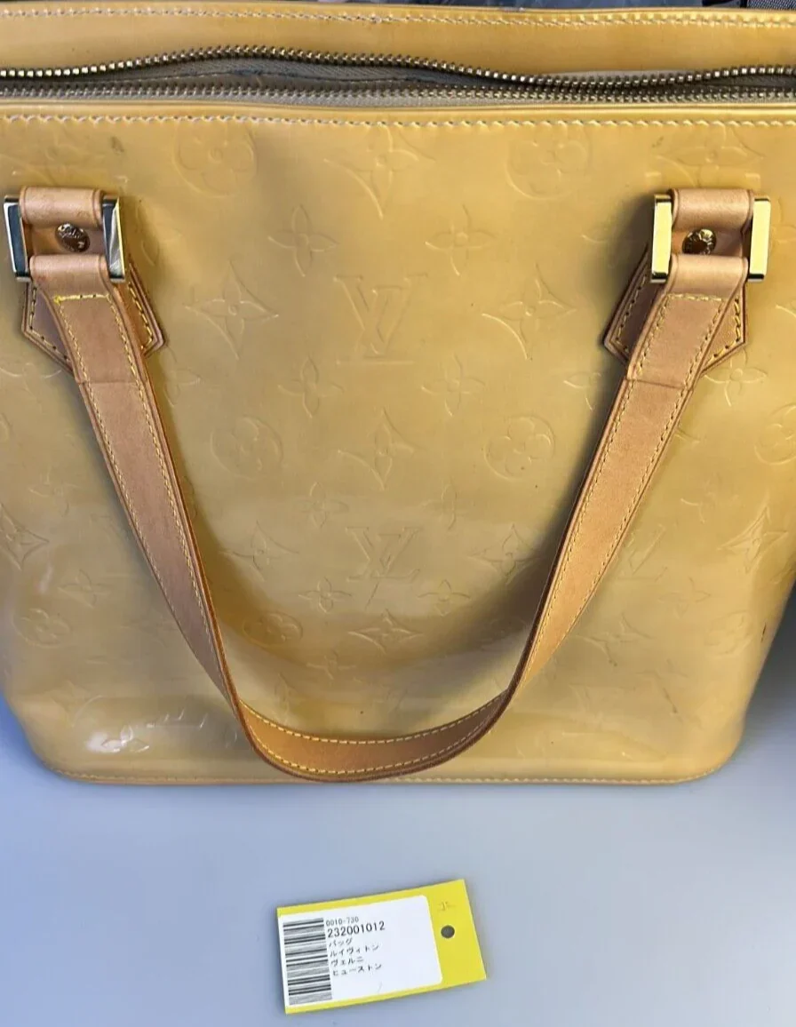 Louis Vuitton Vernis Houston Tote Bag Yellow - Image 11