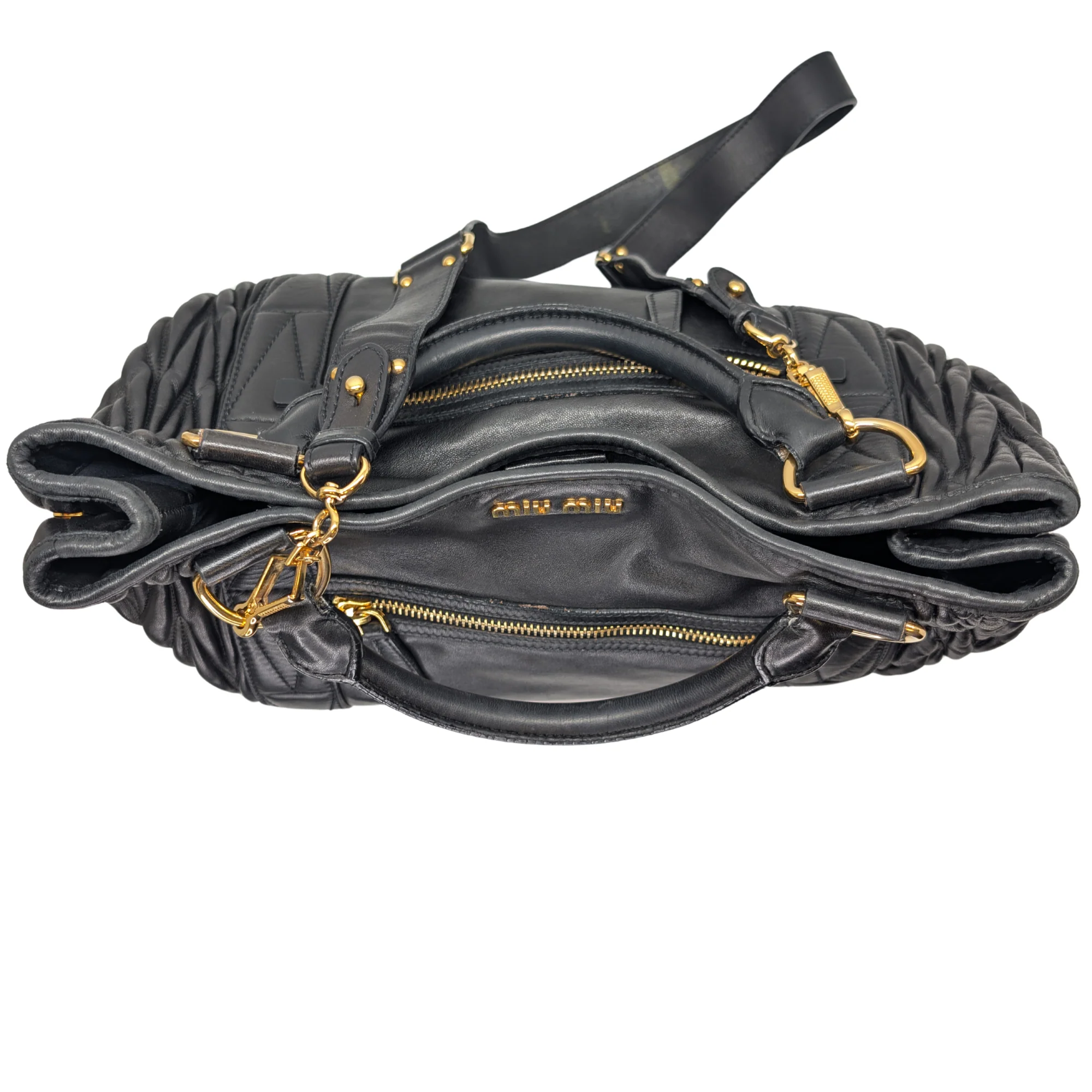 Miu Miu Matelasse Tote Bag Black - Image 9