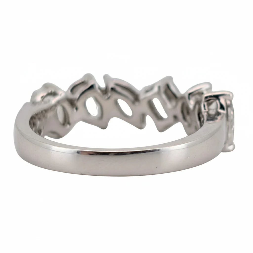 1.65Ct Natural Diamond Multi-Cut Band Ring In 18K White Gold - Image 4