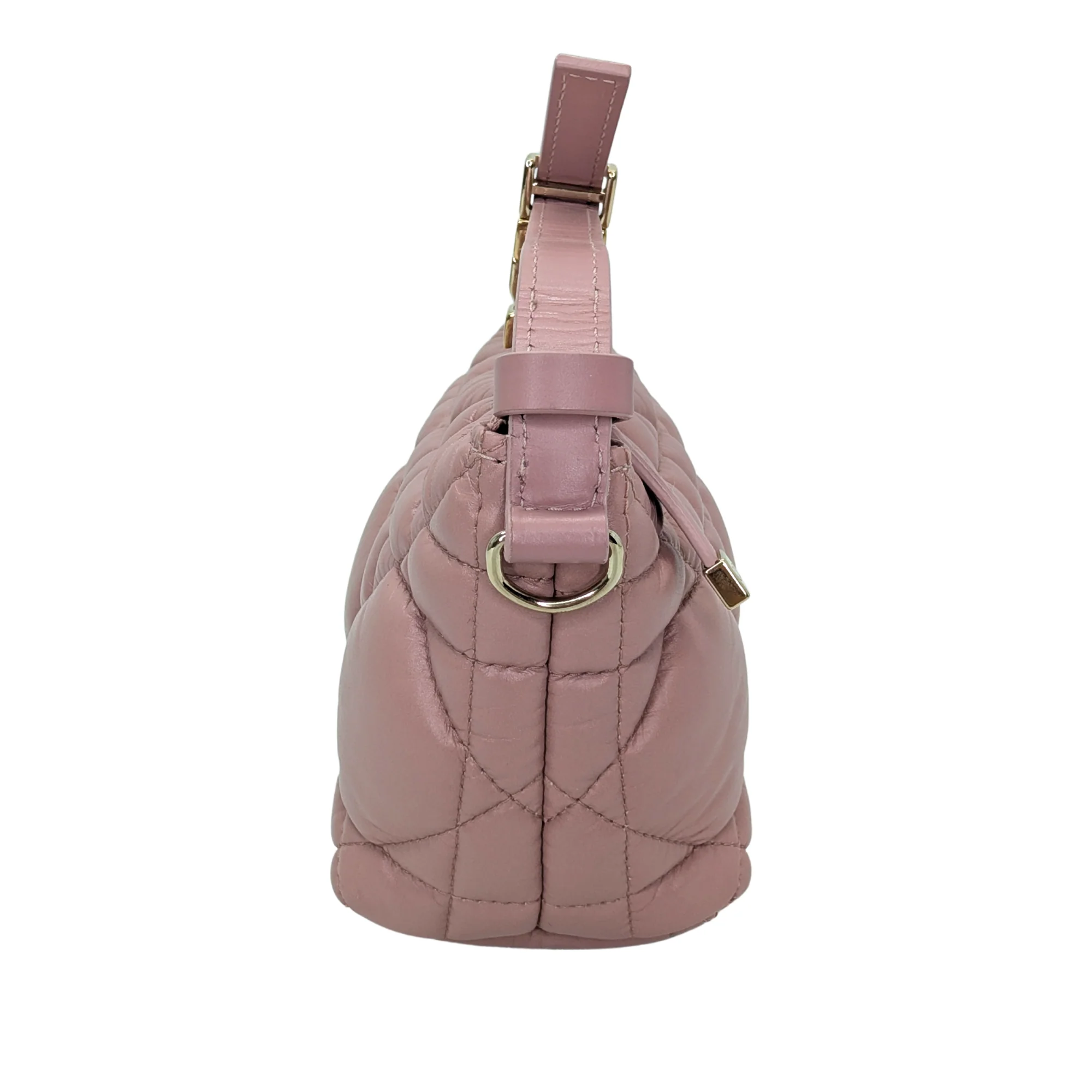 Dior Macrocannage Nomad Travel Pouch Bag Calfskin Pink - Image 3