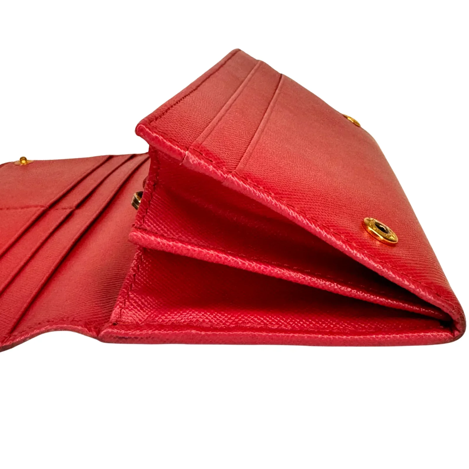 Prada Vitello Daino Continental Flap Wallet in Pink - Image 9