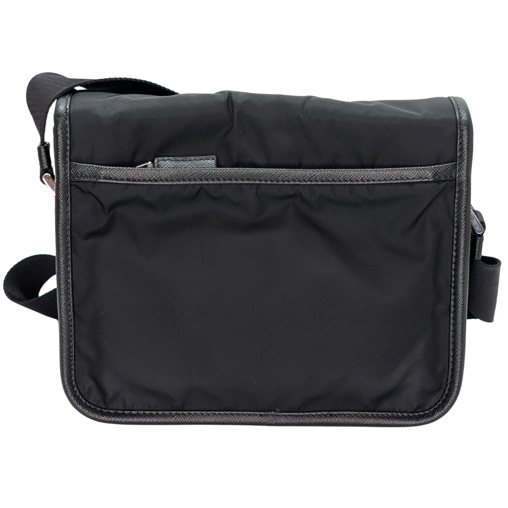 Prada Re-Nylon and Saffiano Leather Shoulder Bag Black - Image 2