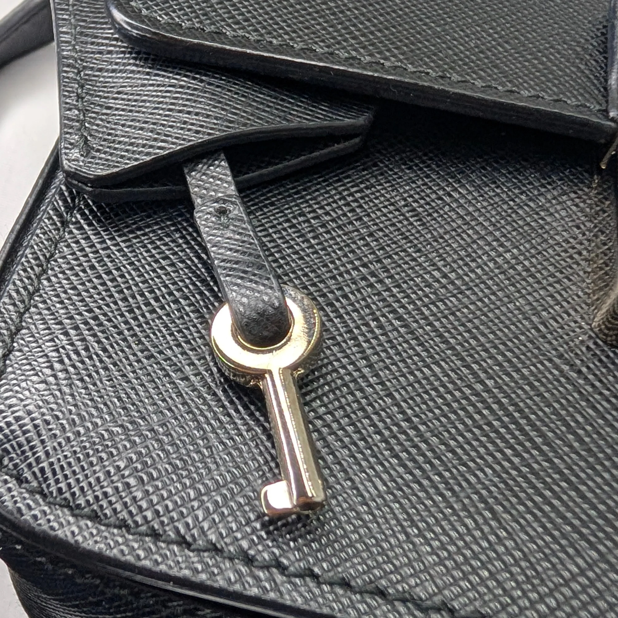 Prada Saffiano Lux Crossbody Bag Black - Image 22