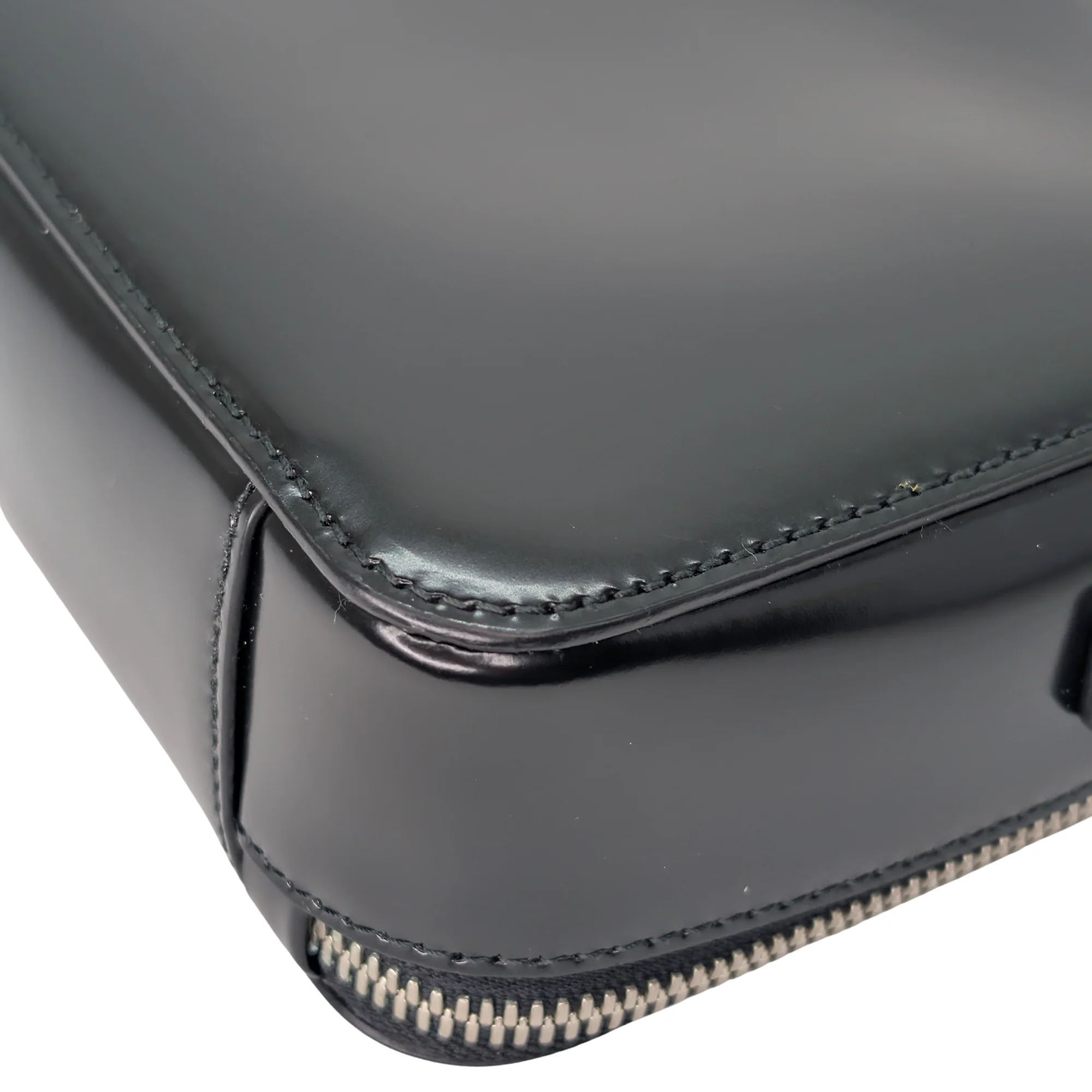Prada Brique Crossbody Bag Leather Black - Image 10