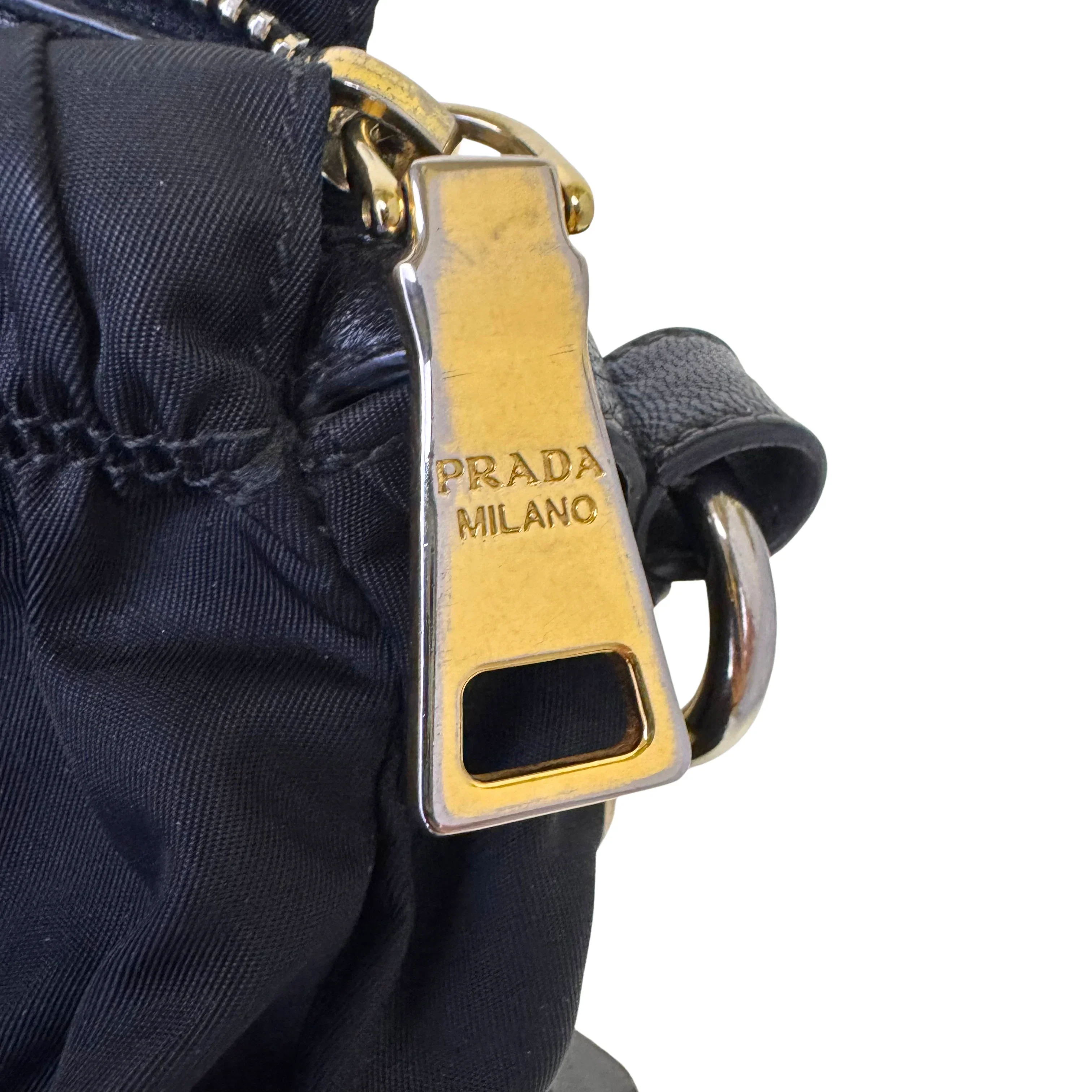 Prada Black Tessuto Nylon x Leather Tote Bag - Image 12