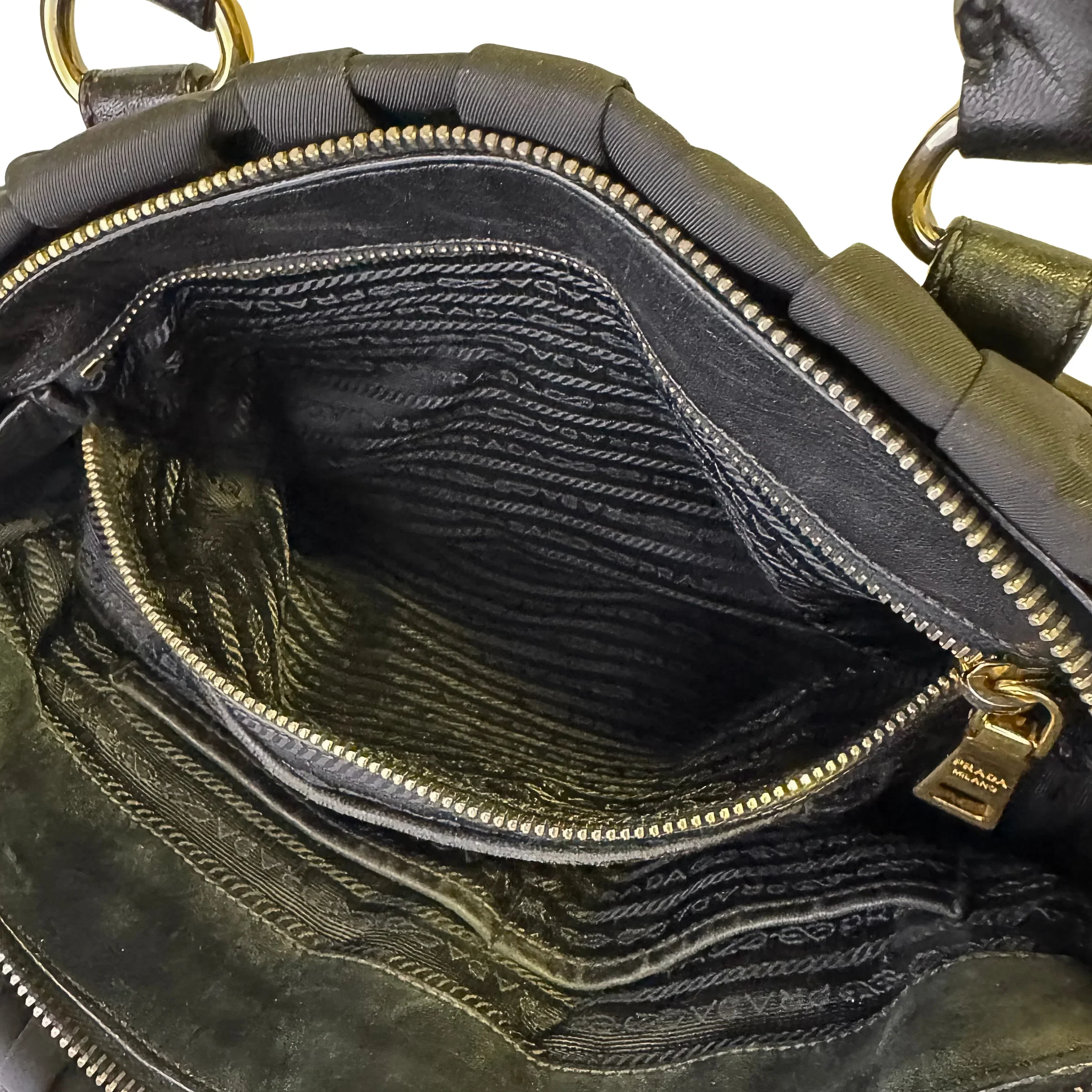Prada Black Tessuto Nylon x Leather Tote Bag - Image 7