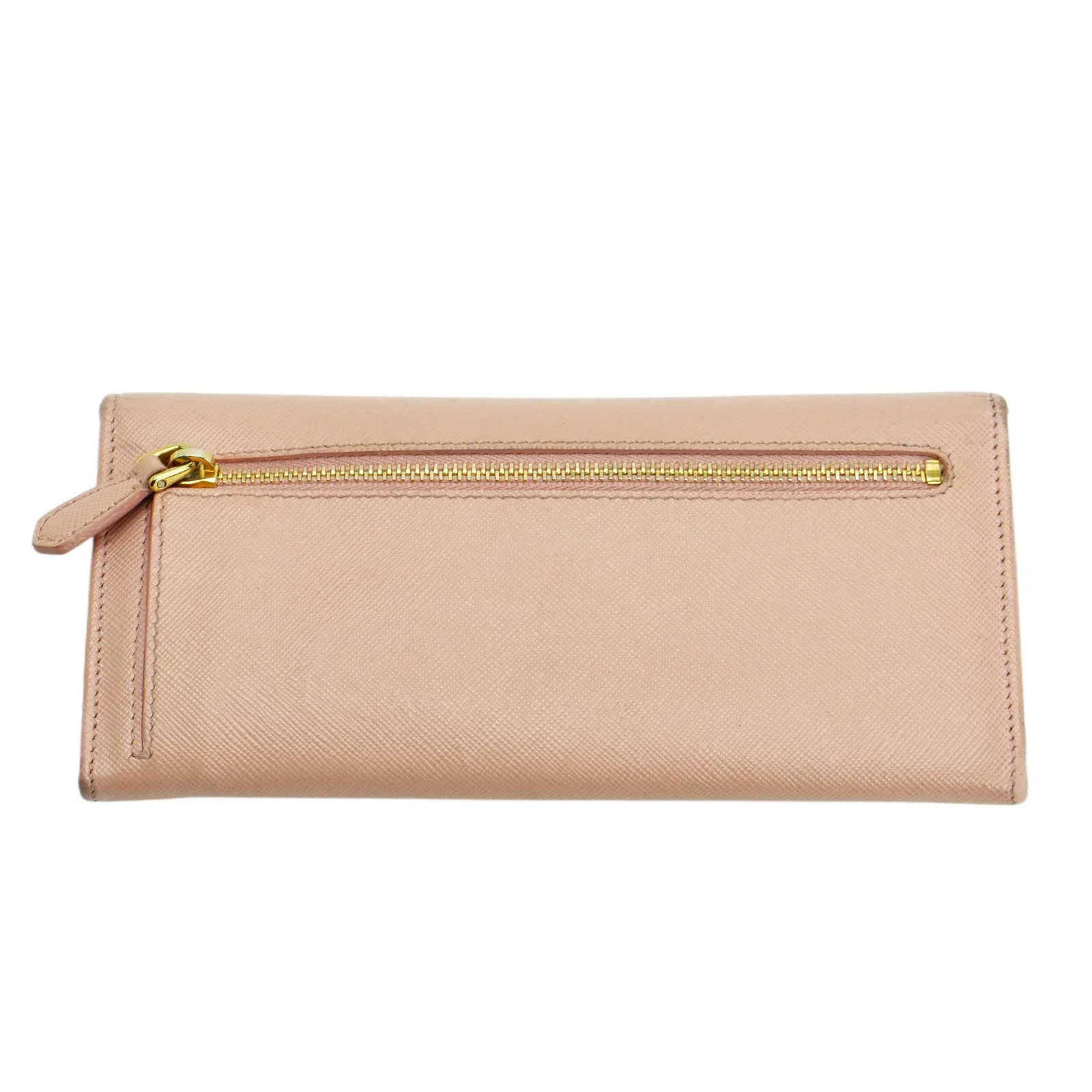 Prada Saffiano Peonia Fiocco Bow Continental Wallet Powder Pink - Image 3
