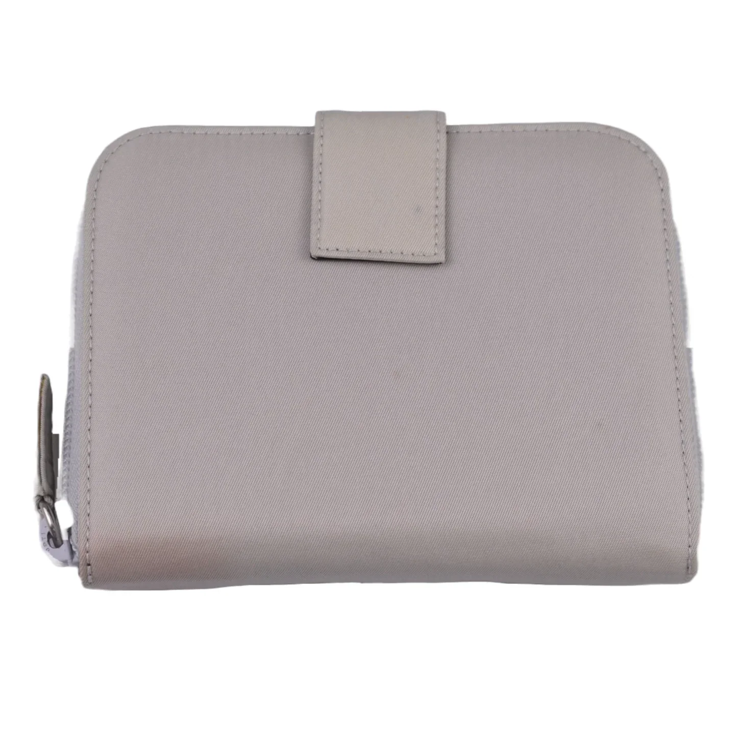 Prada Tessuto Nylon Zip Fold Wallet Grey - Image 3