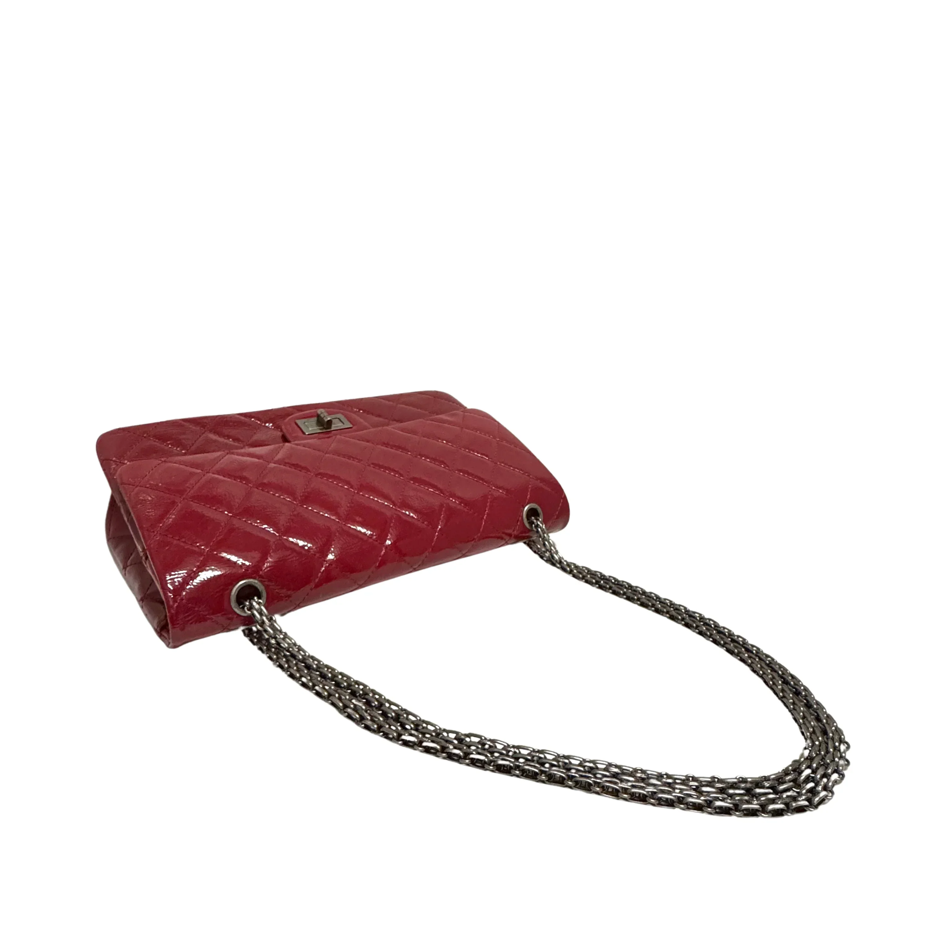 Chanel Flap Patent Calfskin Quilted 2.55 Reissue 227 Deep Red - Image 11