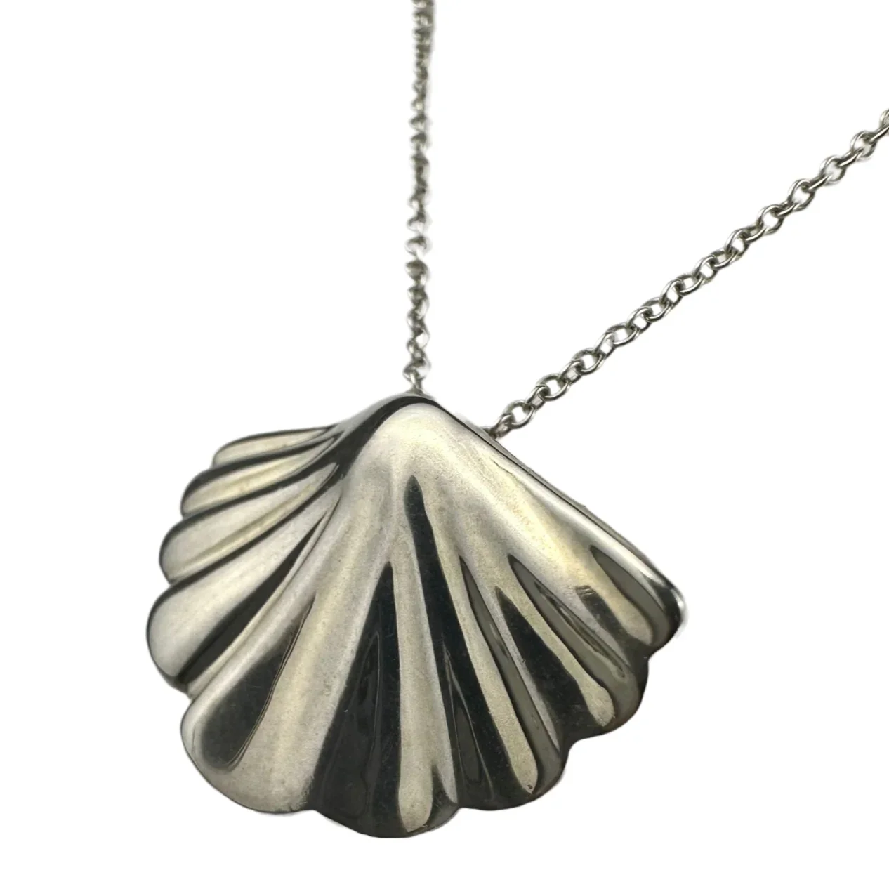 Tiffany & Co Shell Motif Sterling Silver Pendant Necklace - Image 3