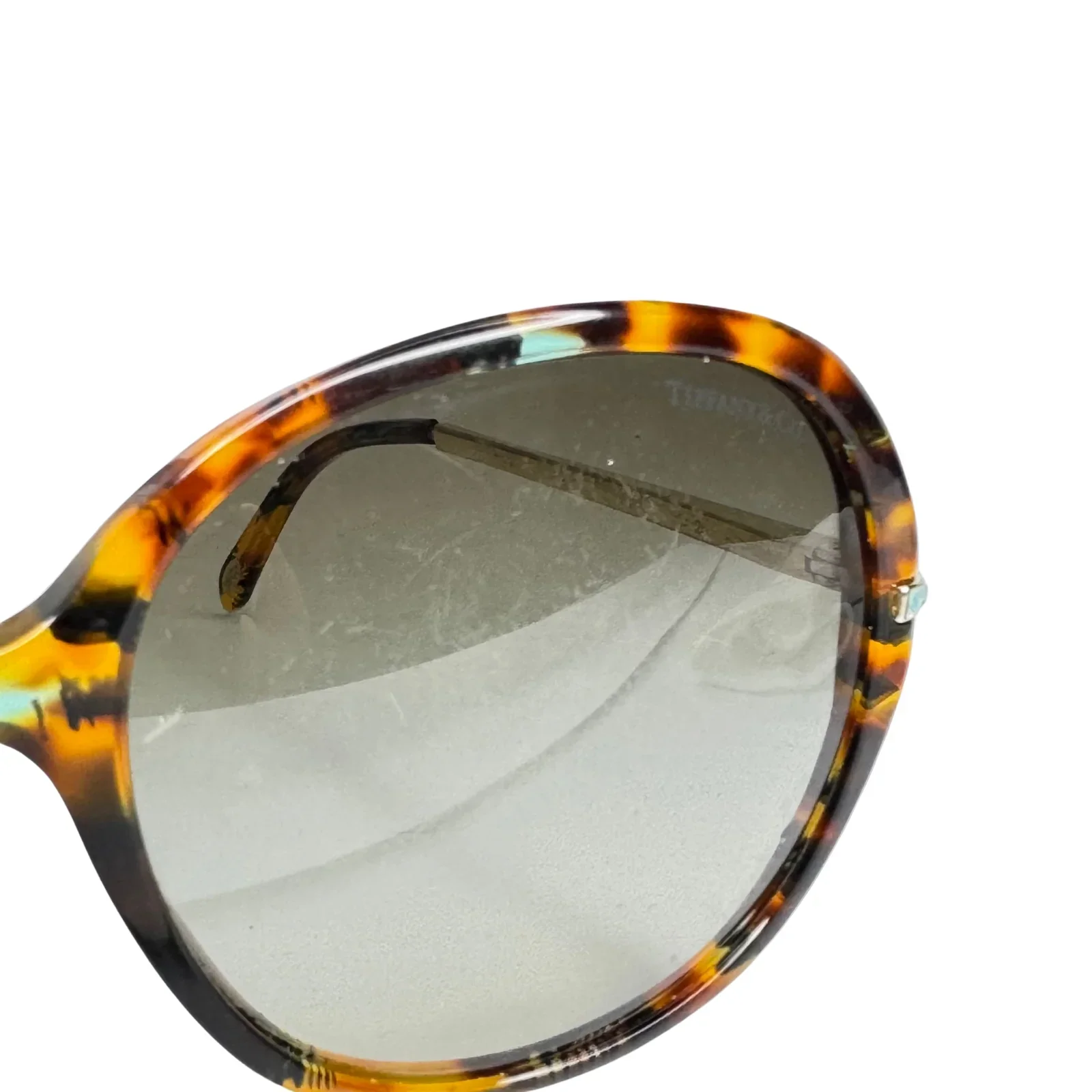 Tiffany & Co. Tortoiseshell Oversized Crystal Arm Sunglasses - Image 11