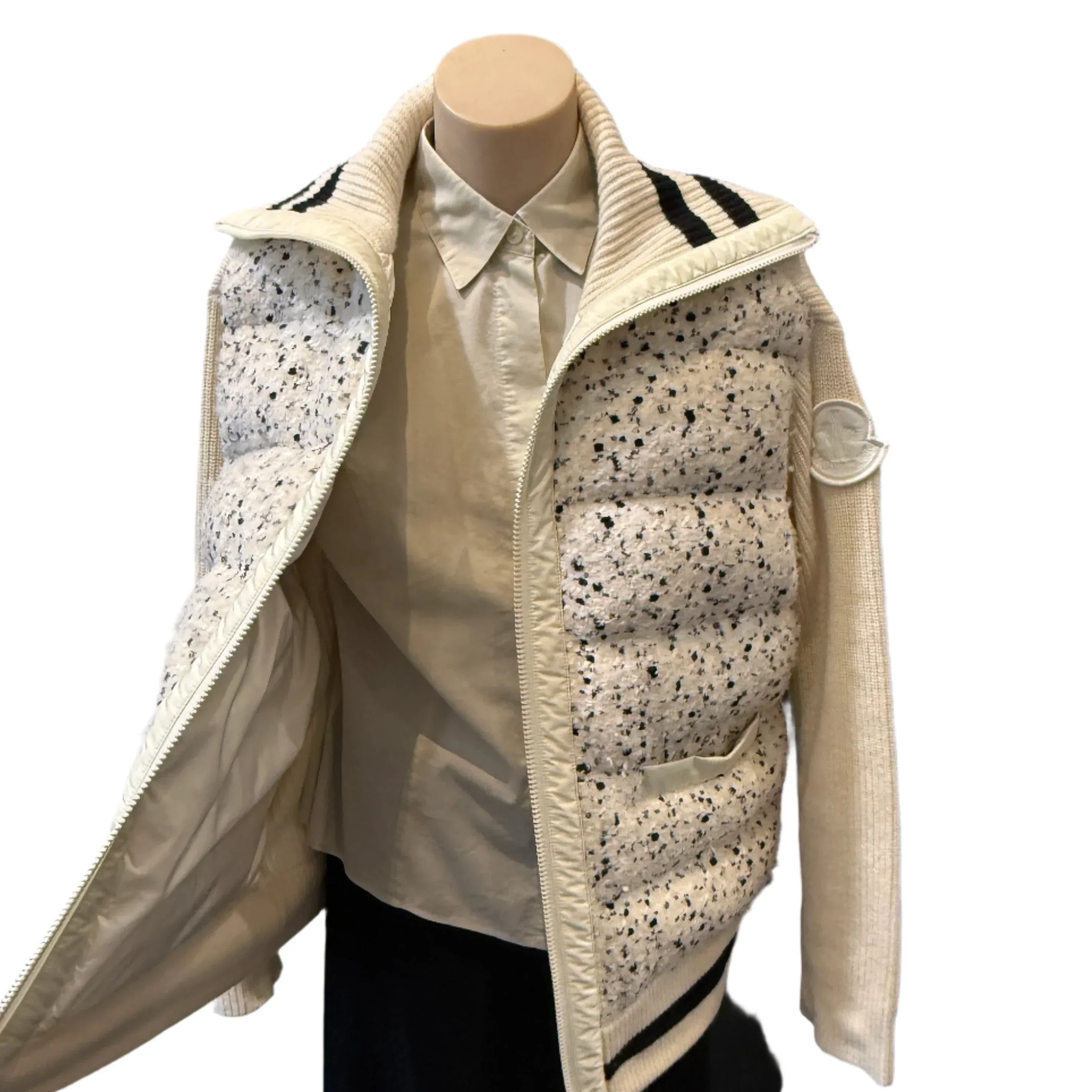 Moncler Padded Tweed Jacket Women's Small - Image 2
