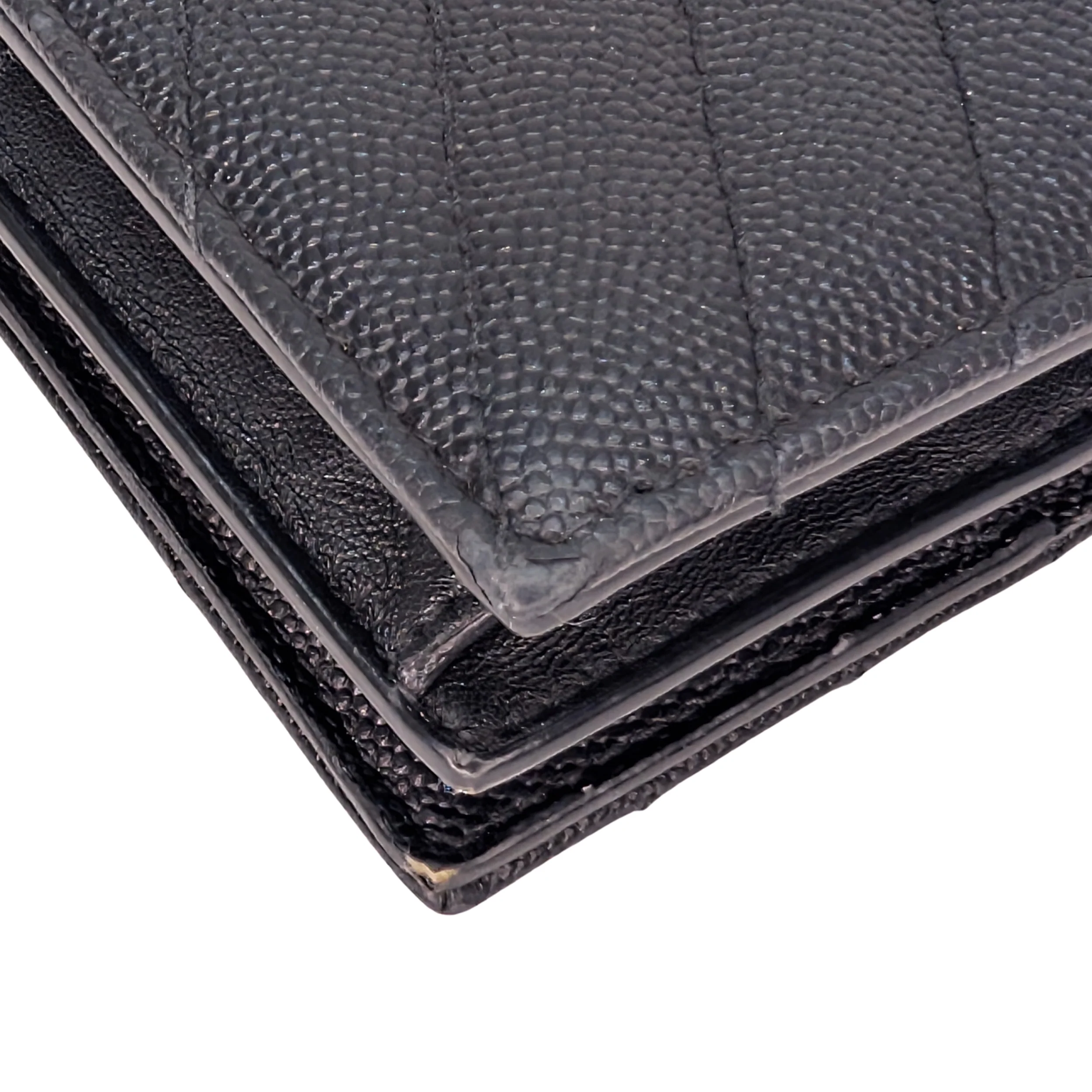 Yves Saint Laurent Cassandre Metalasse Wallet Black - Image 10