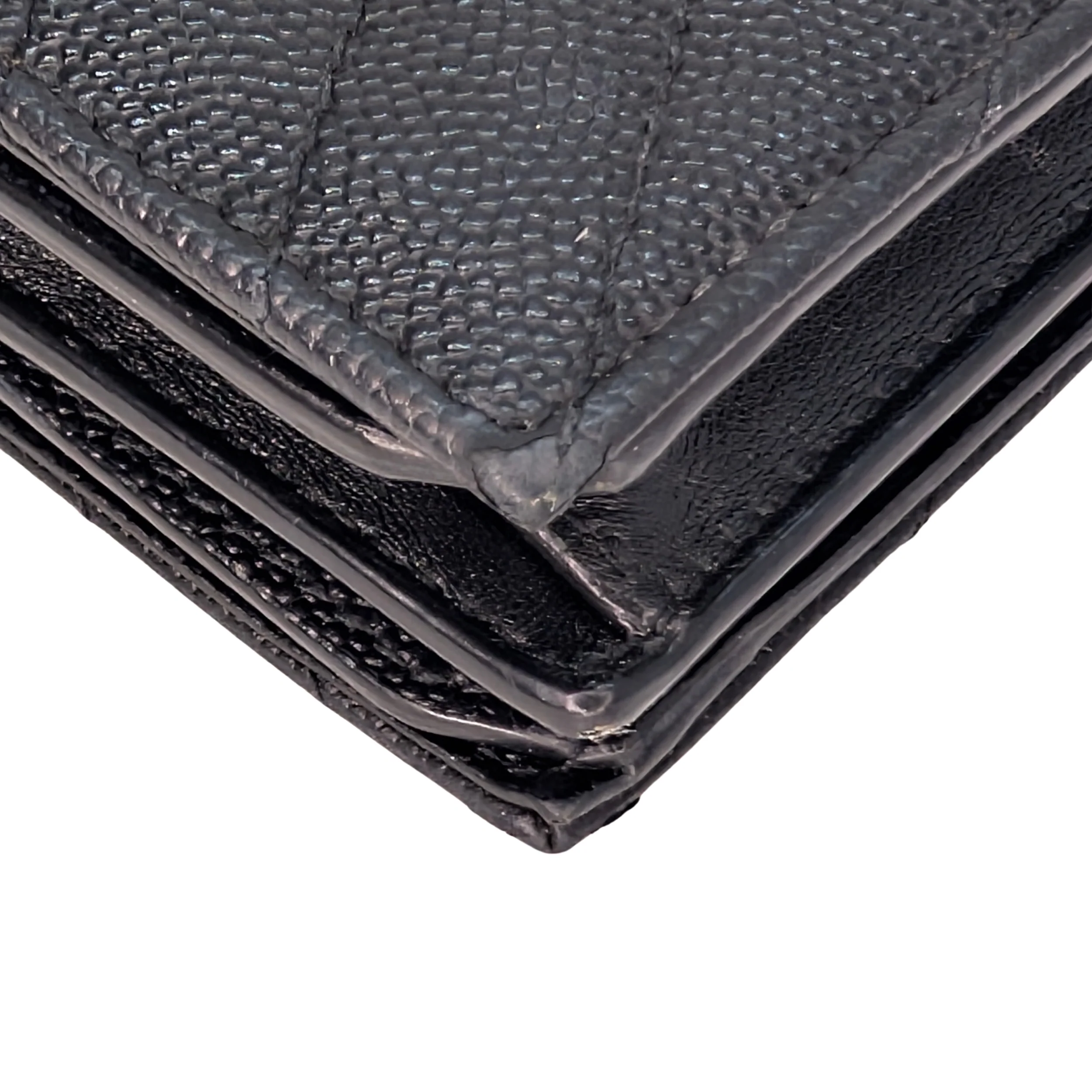 Yves Saint Laurent Cassandre Metalasse Wallet Black - Image 9