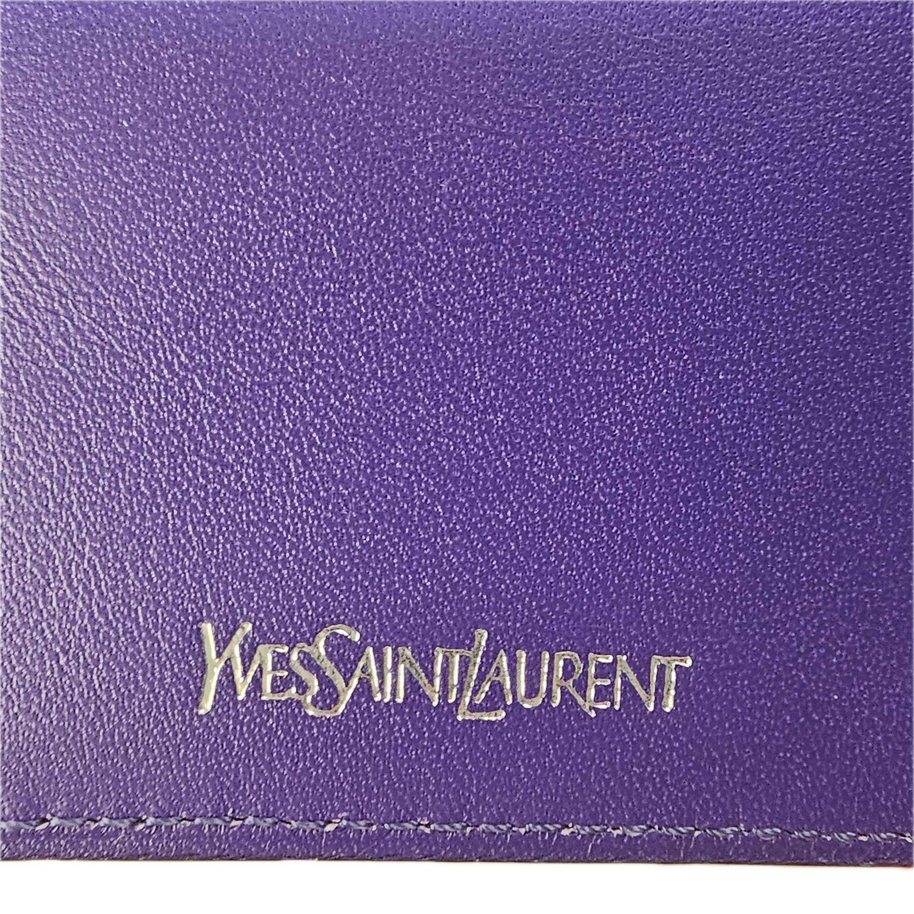 Yves Saint Laurent Abstract Canvas Wallet - Image 8