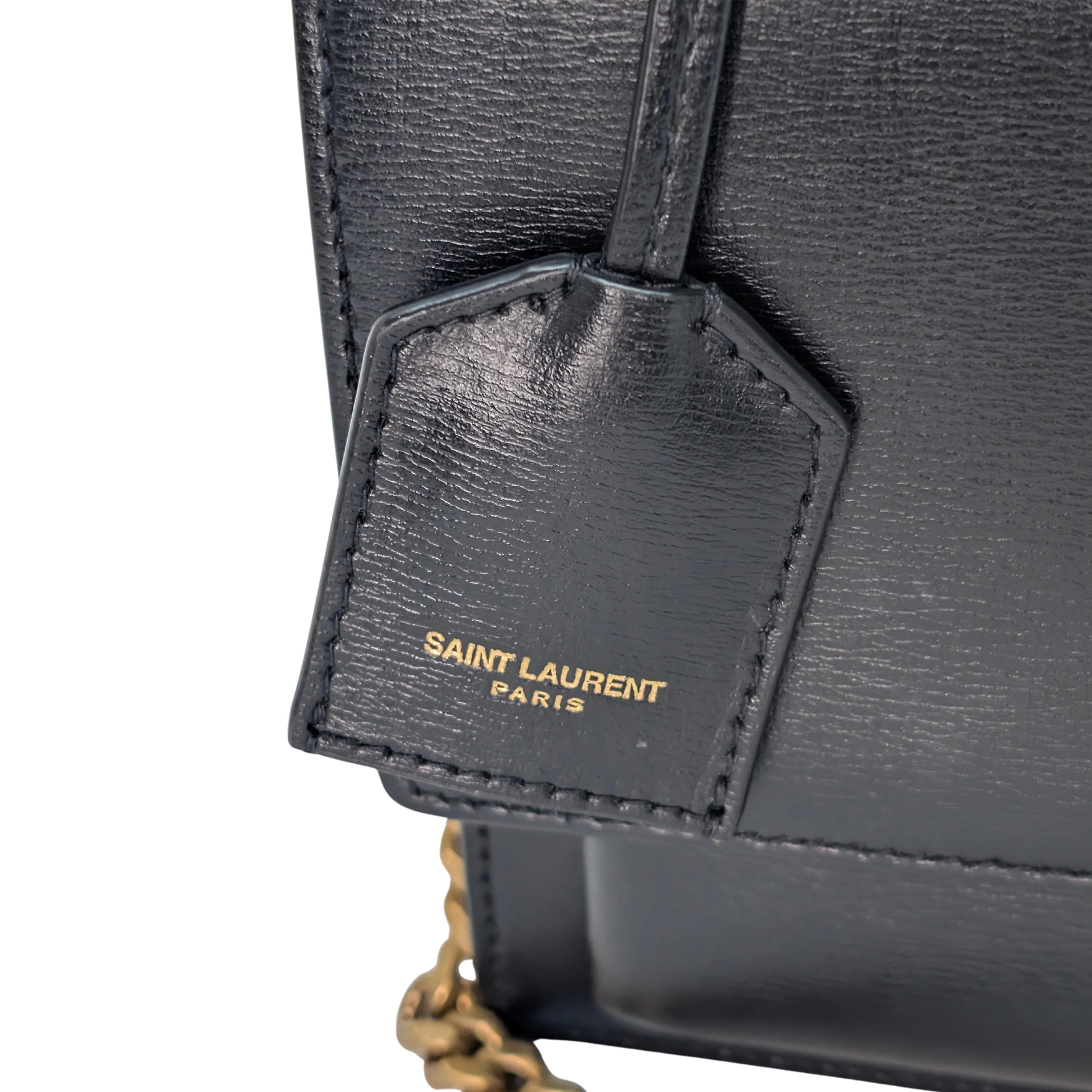 Yves Saint Laurent Sunset Small Leather Shoulder Bag Black - Image 11