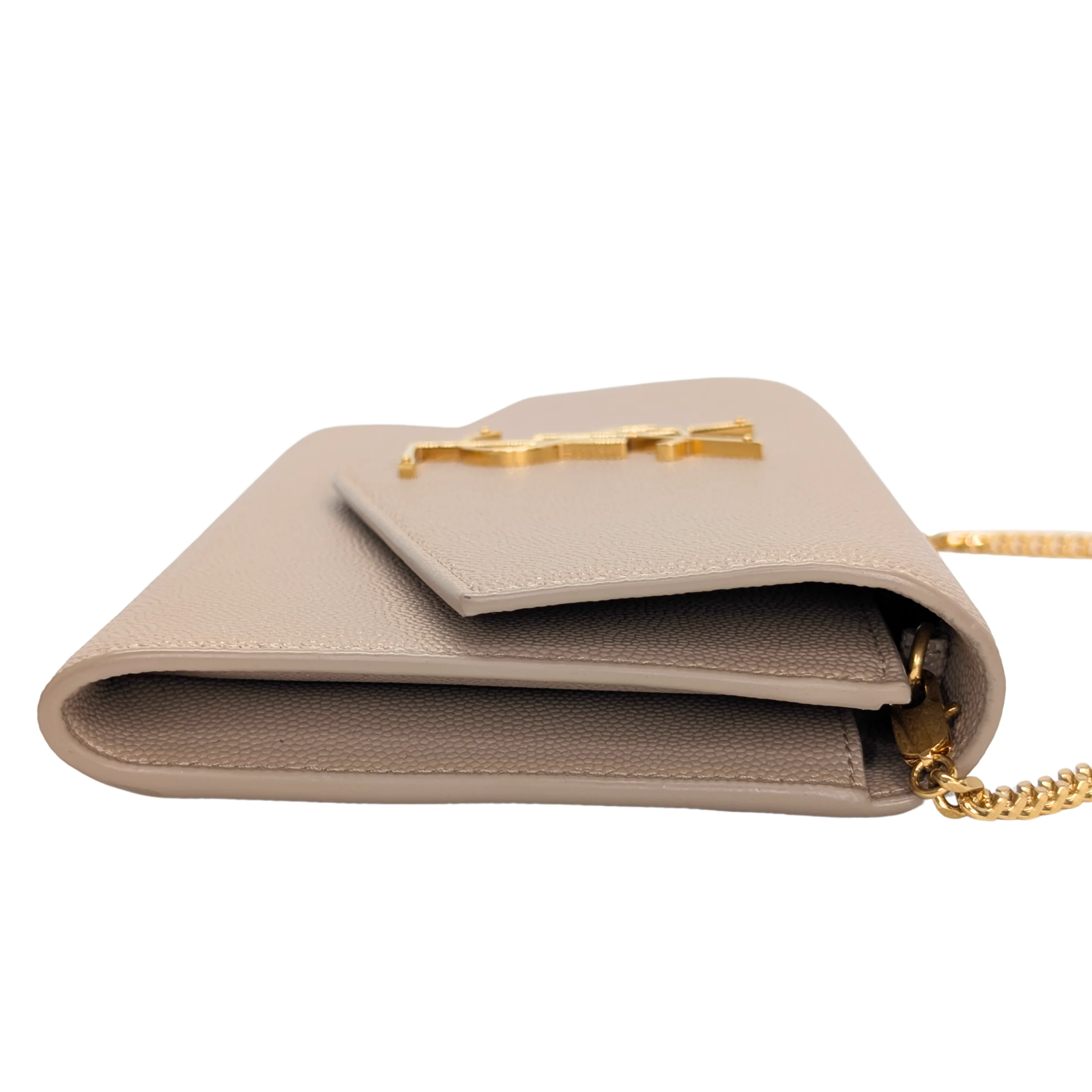 Yves Saint Laurent Uptown Wallet on Chain Dark Beige - Image 6
