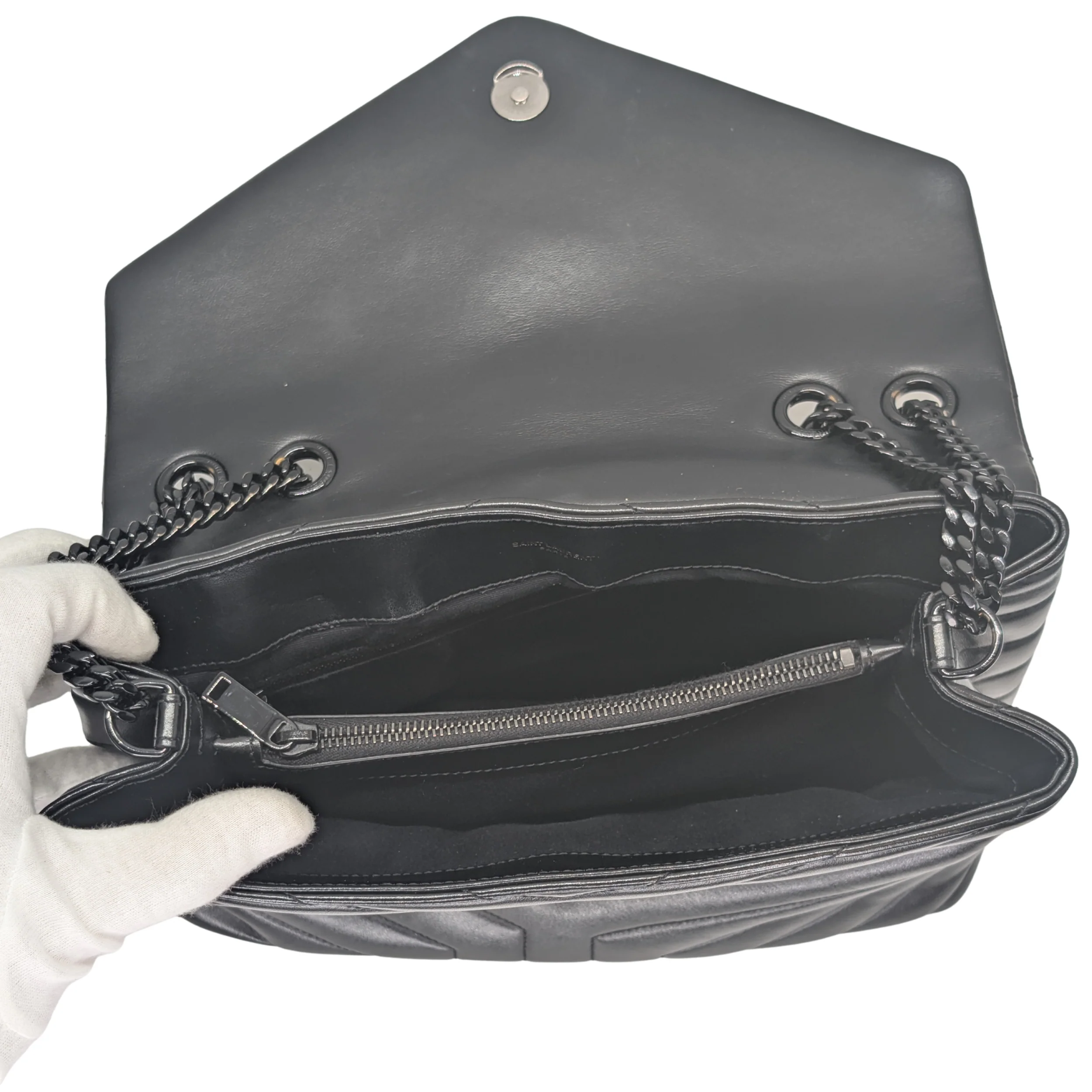 Yves Saint Laurent YSL Loulou Toy Medium Shoulder Bag Black - Image 21
